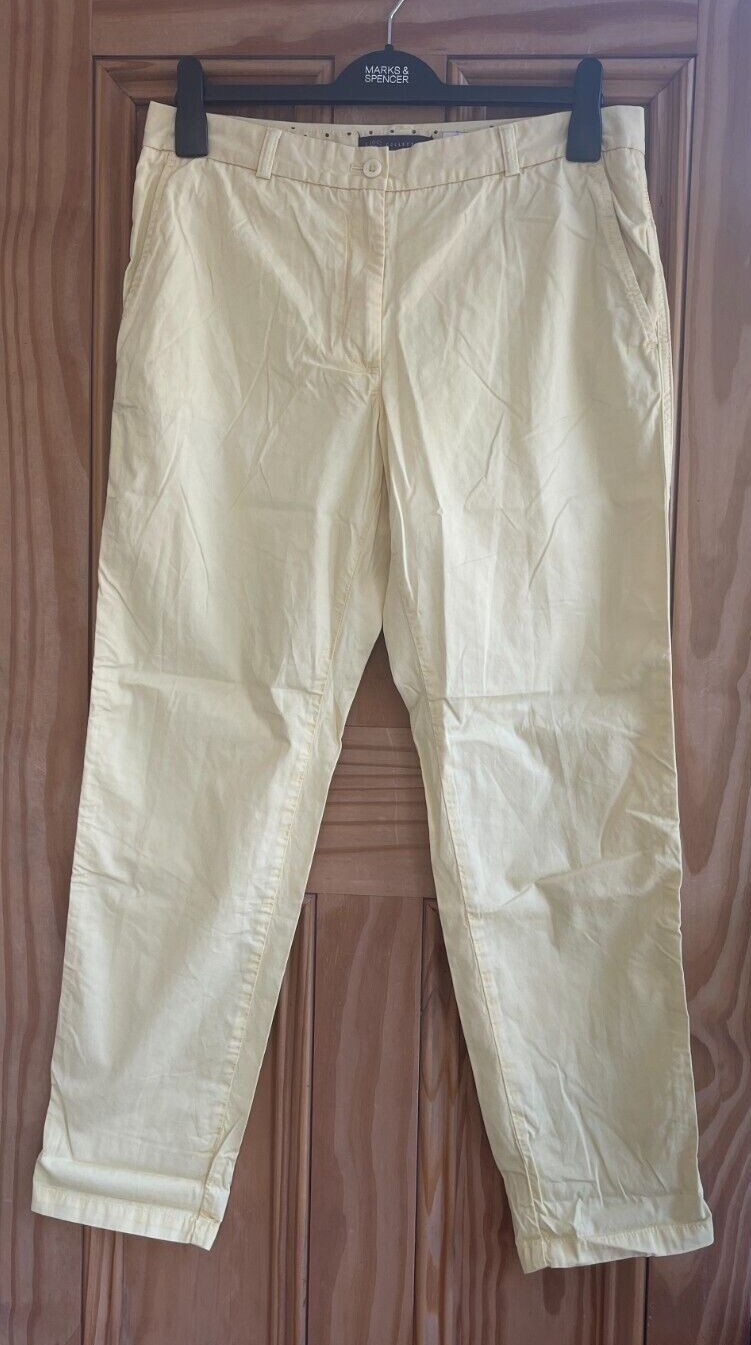 M&S Collection Lemon Yellow Cotton Chino Trousers Size 14 – 24