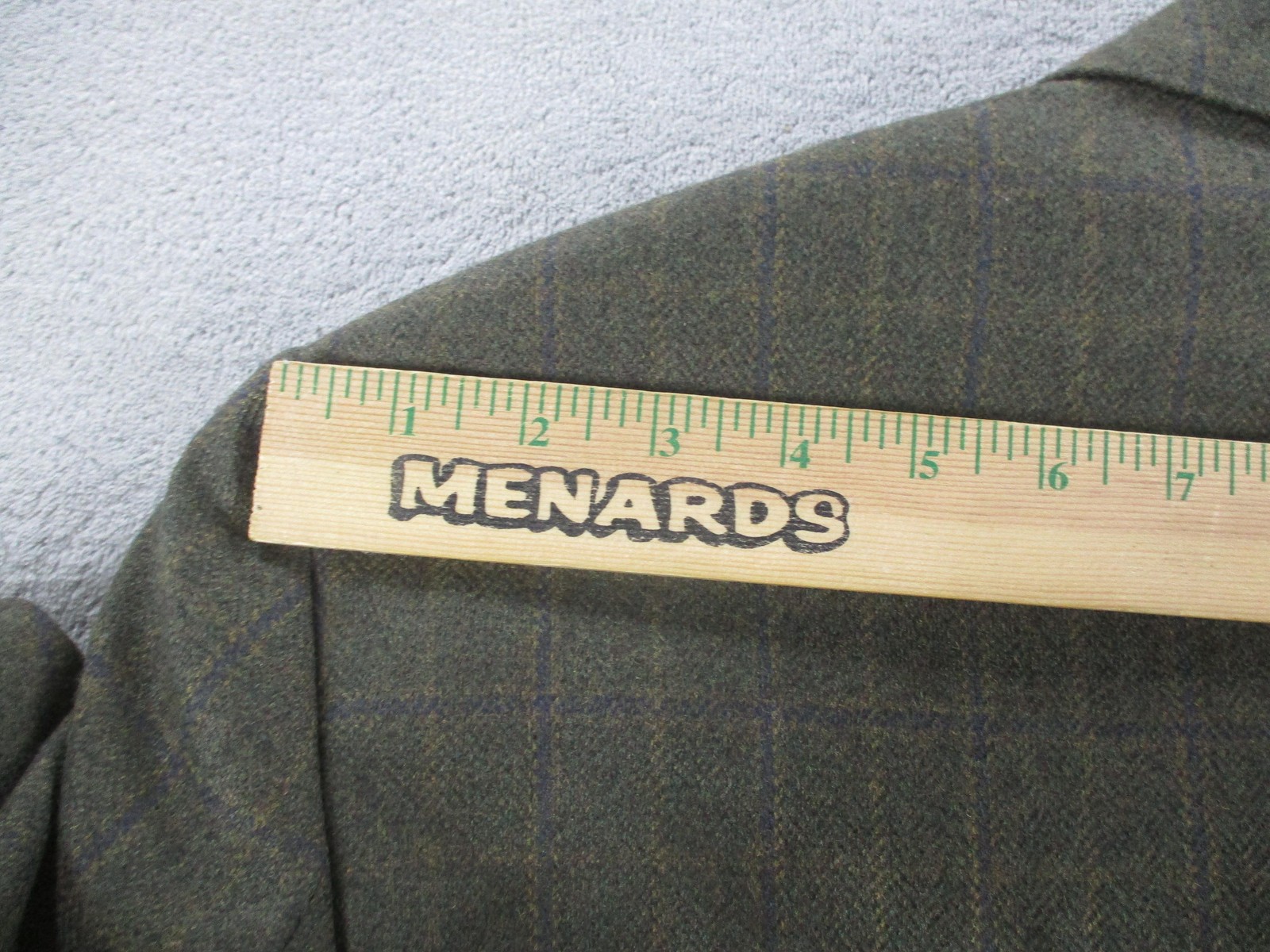 Tallia Blazer Mens Large Green Wool Windowpane Plaid Sport Coat Made Canada