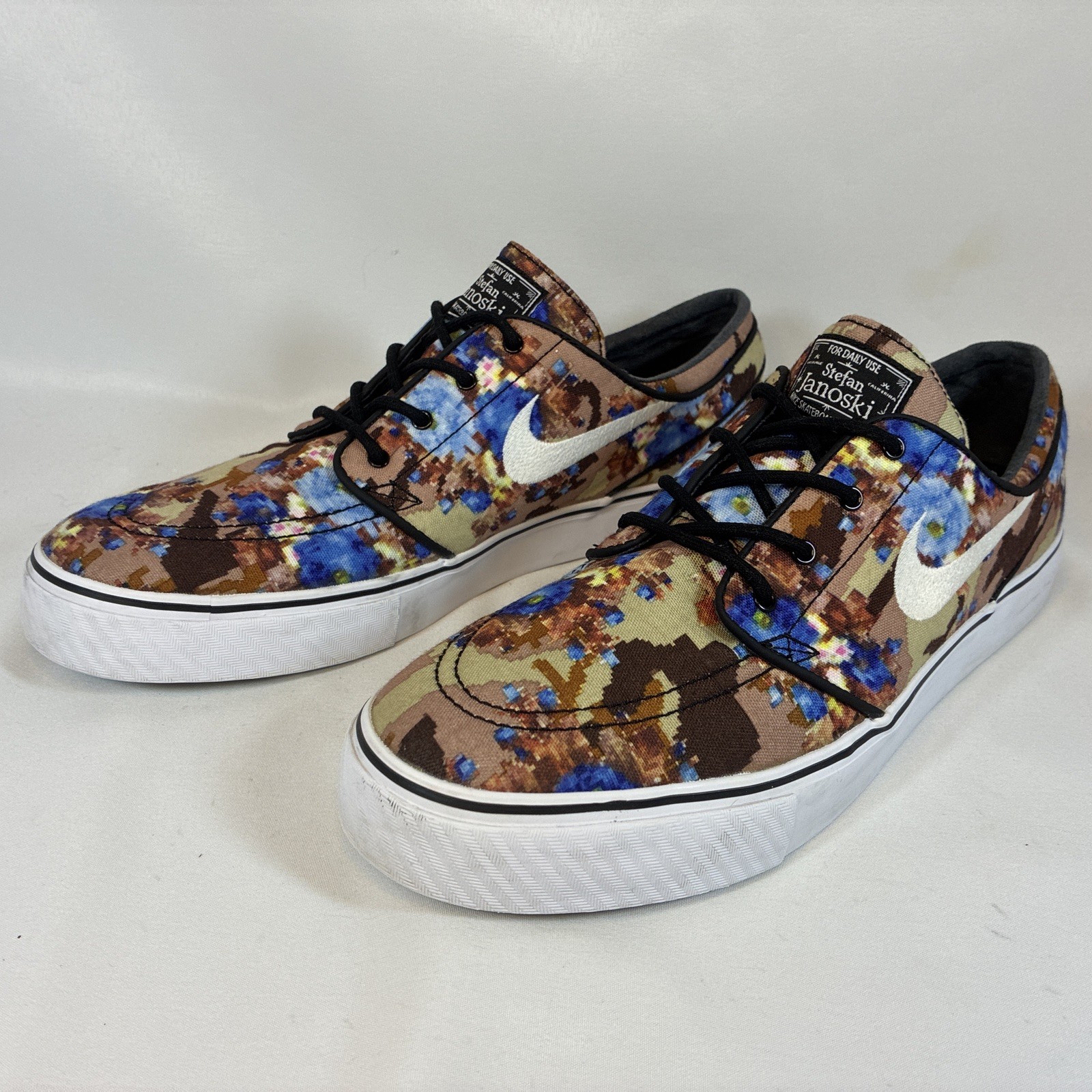 Nike Zoom Stefan Janoski PR Blue Digi Floral Men’s Size 11 Camo 482972-904