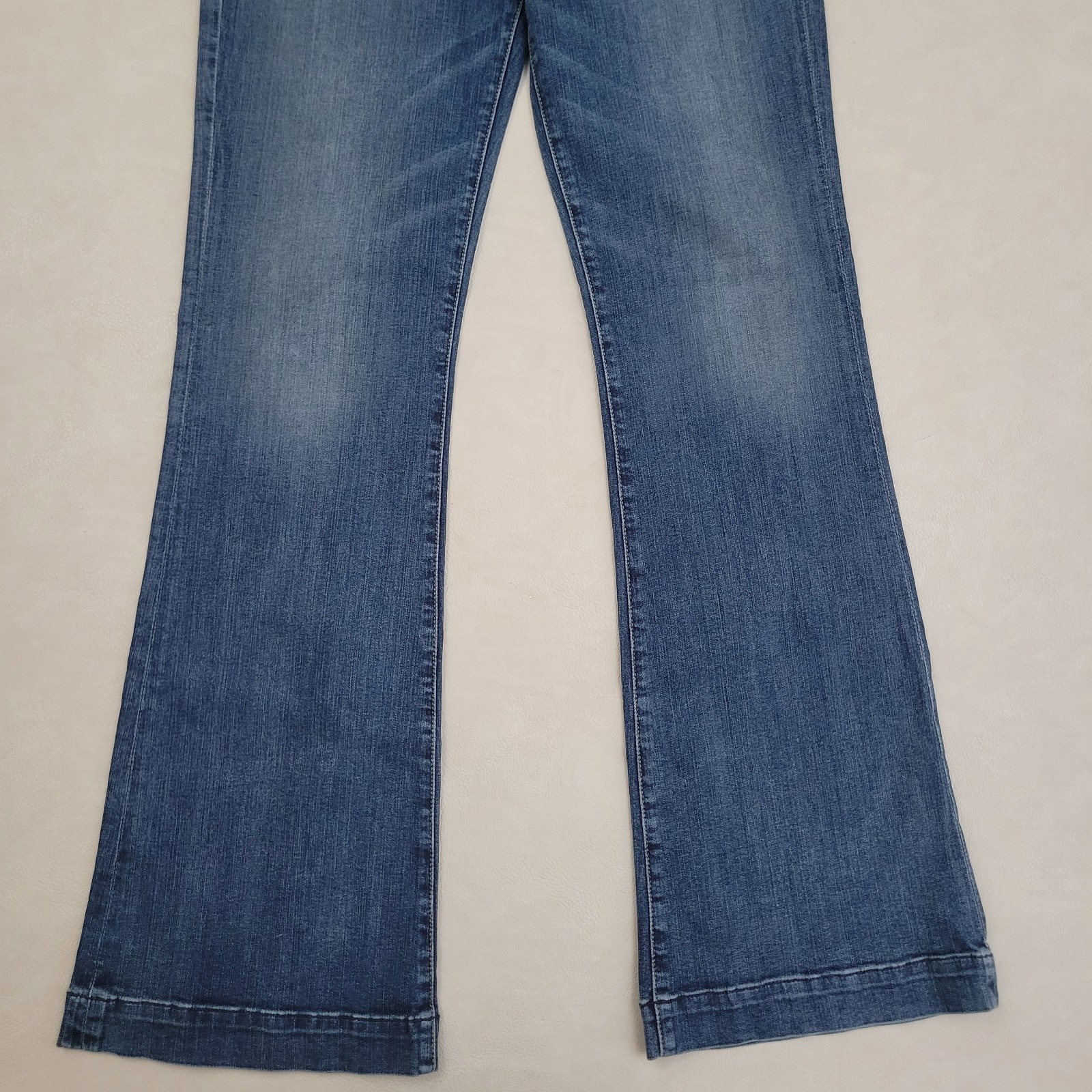 7 For All Mankind Tailorless Dojo Wide Leg Flare Trouser Blue Jeans Size 32×34