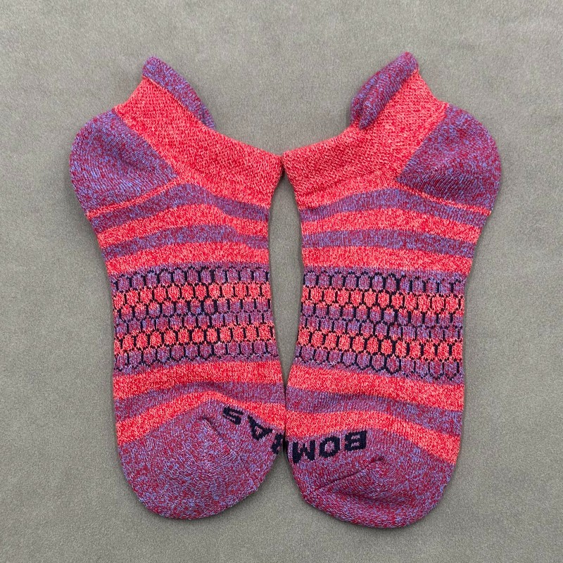 4 Pairs Women’s Honeycomb Solid Ankle Socks 4 Colors Mix Size Med BOMBAS NEW