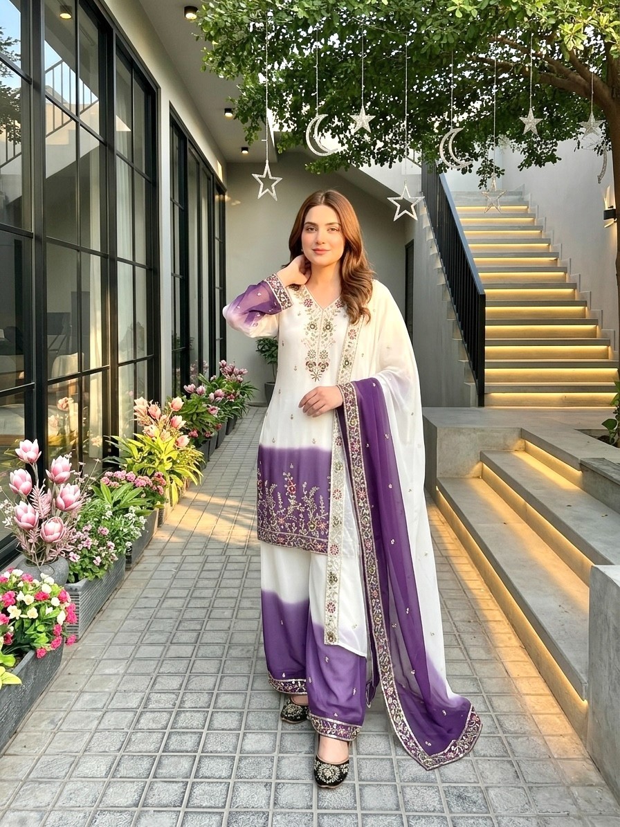 SALWAR KAMEEZ INDIAN WEDDING PAKISTANI PARTY WEAR DRESS SHARARA BOLLYWOOD SUIT L