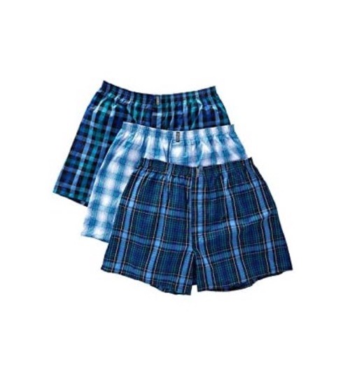 Jockey Men’s (3-Pack) Full-Cut Woven Cotton boxers ~ Size Small (28-30)