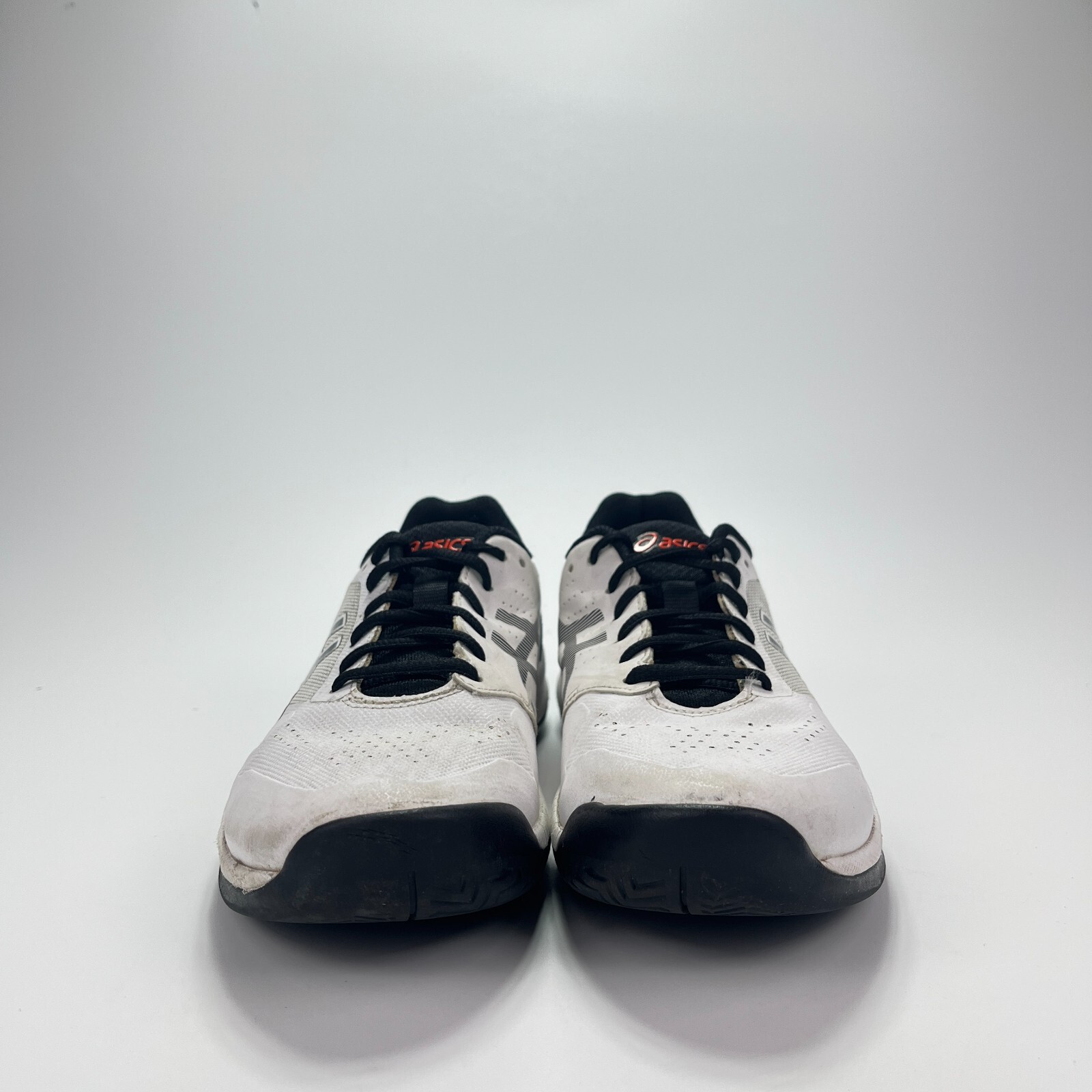 Asics Gel Game 7 White Leather Black Athletic Running 1041A042 Shoes Men’s 7.5