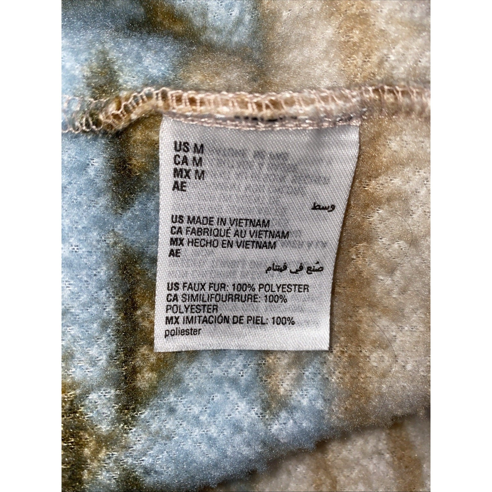Sun + Stone Medium Men’s Sherpa Fleece Pullover 1/4 Zip Mock Neck Desert Bronze