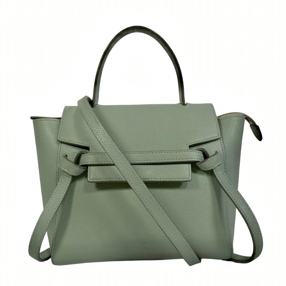 CELINE Nano Belt Bag 2 Way Shoulder Bag Hand Bag Calfskin Auth