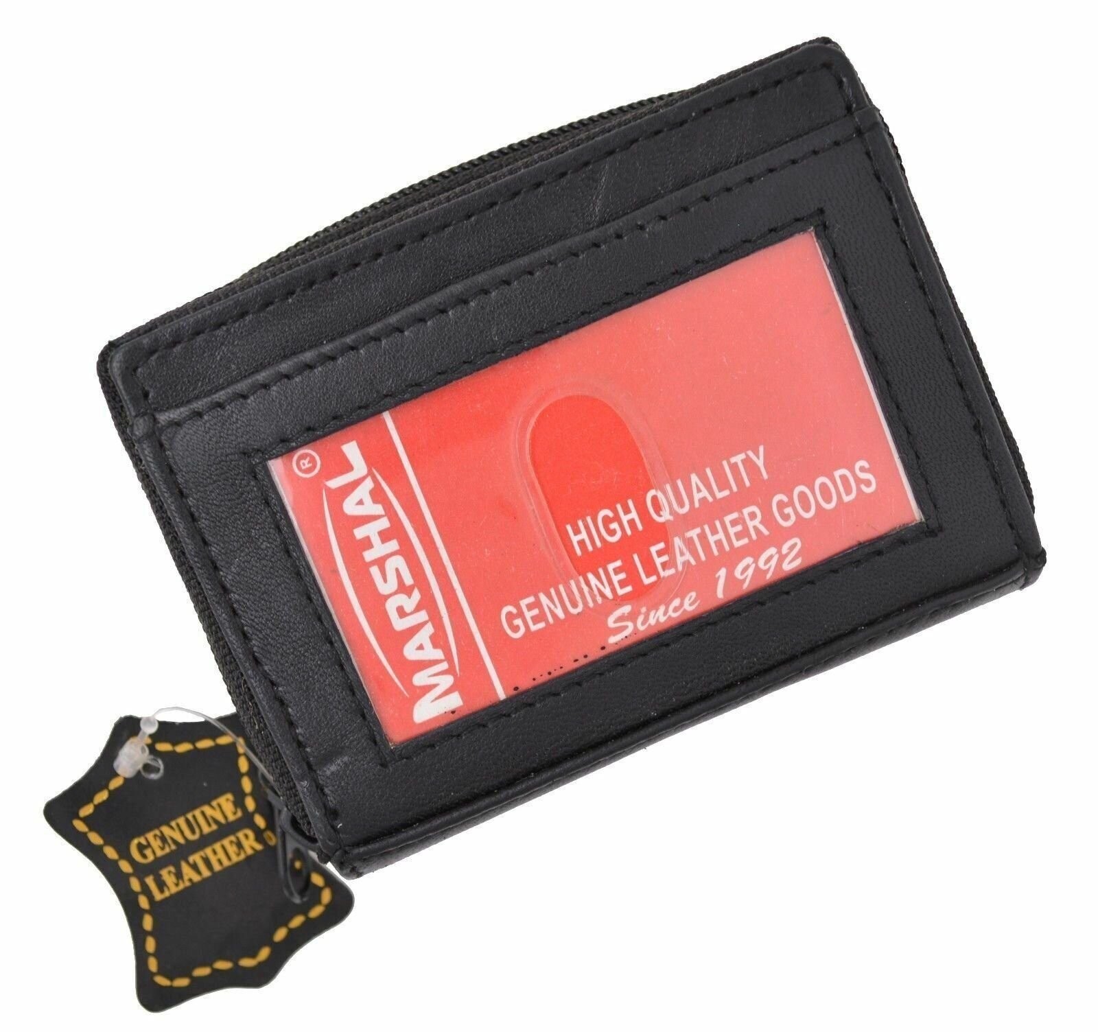 Genuine Leather Credit Card Holder Accordion Wallet by Marshal