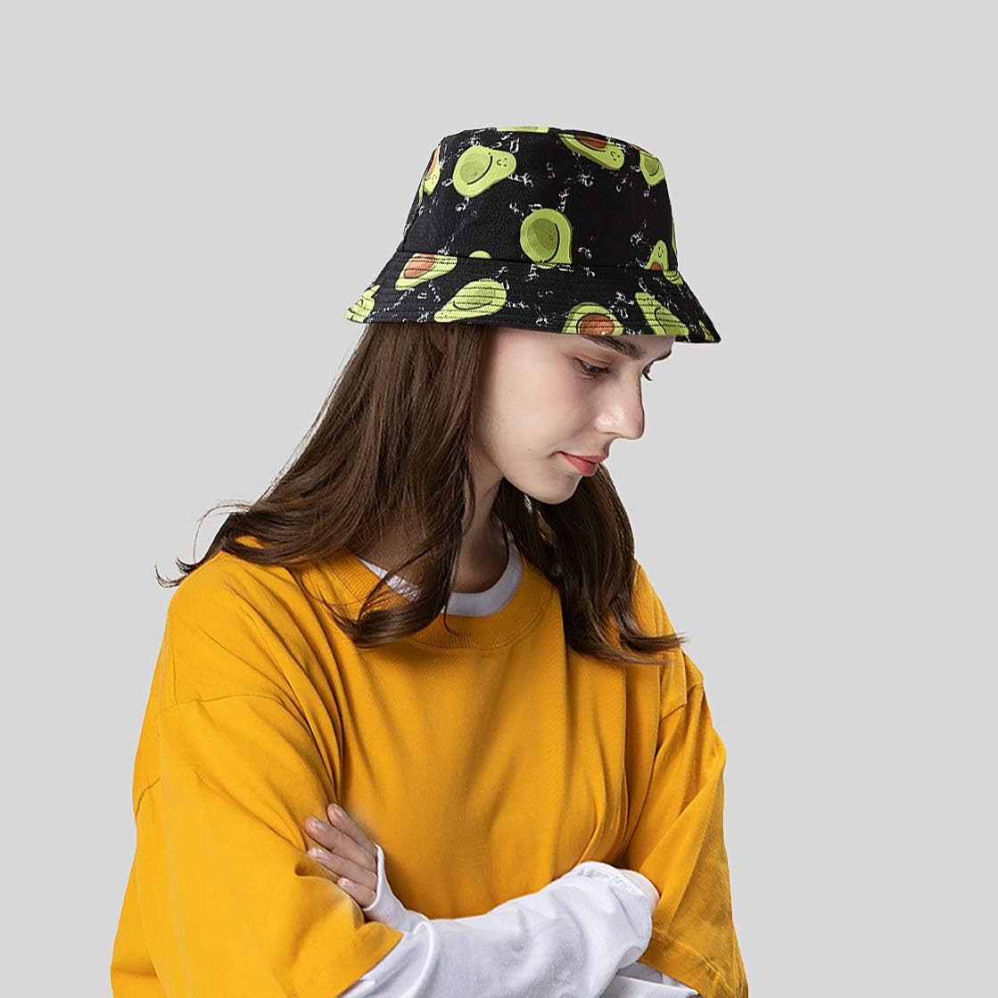 Unisex Bucket Hat Beach Sun Hat Aesthetic Fishing Hat for Men Women Teens, Rever