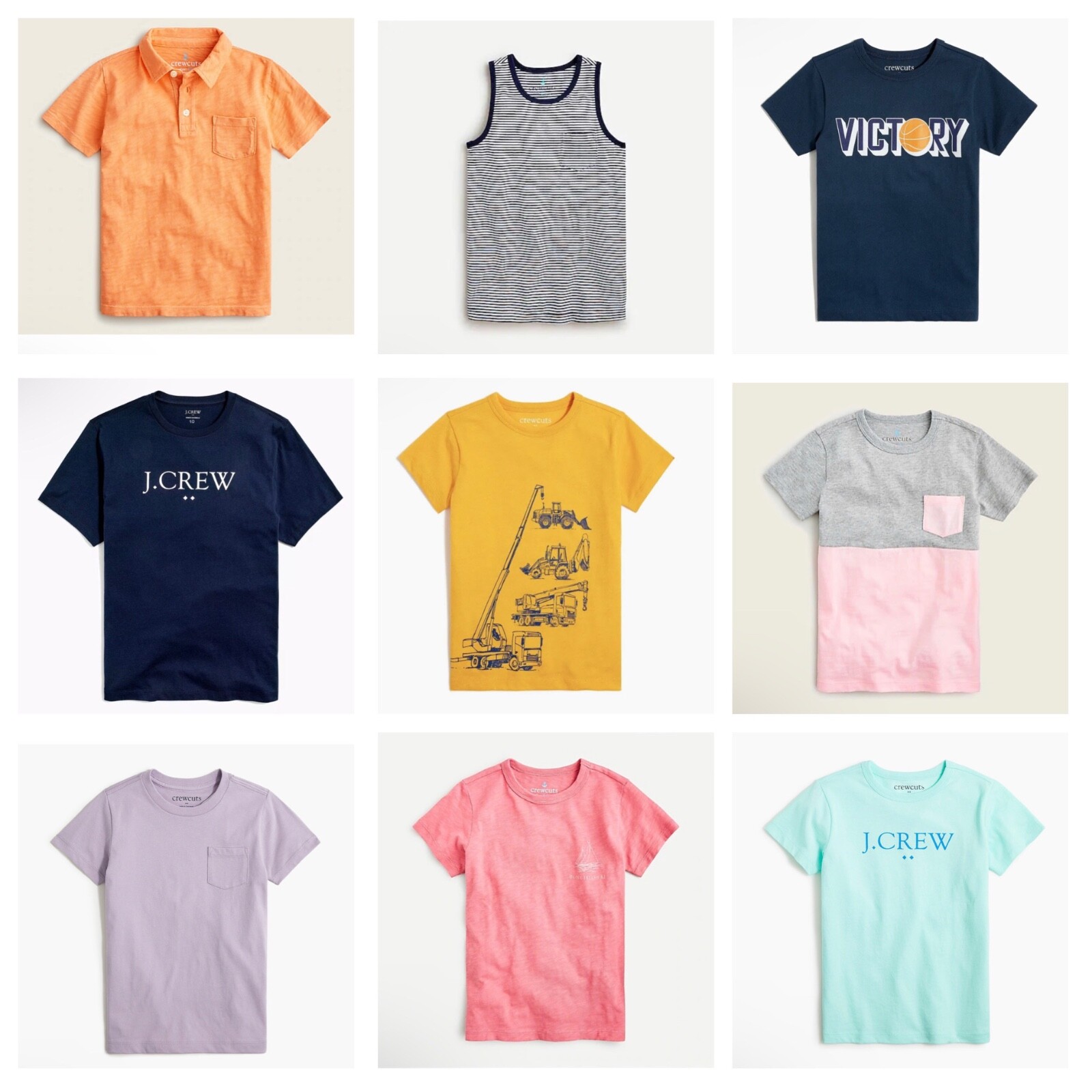 NWT J.CREW Crewcuts Boy T-shirts | Sizes XXS/2-3, XS/4-5, S/6-7, M/8, L/10 XL/12