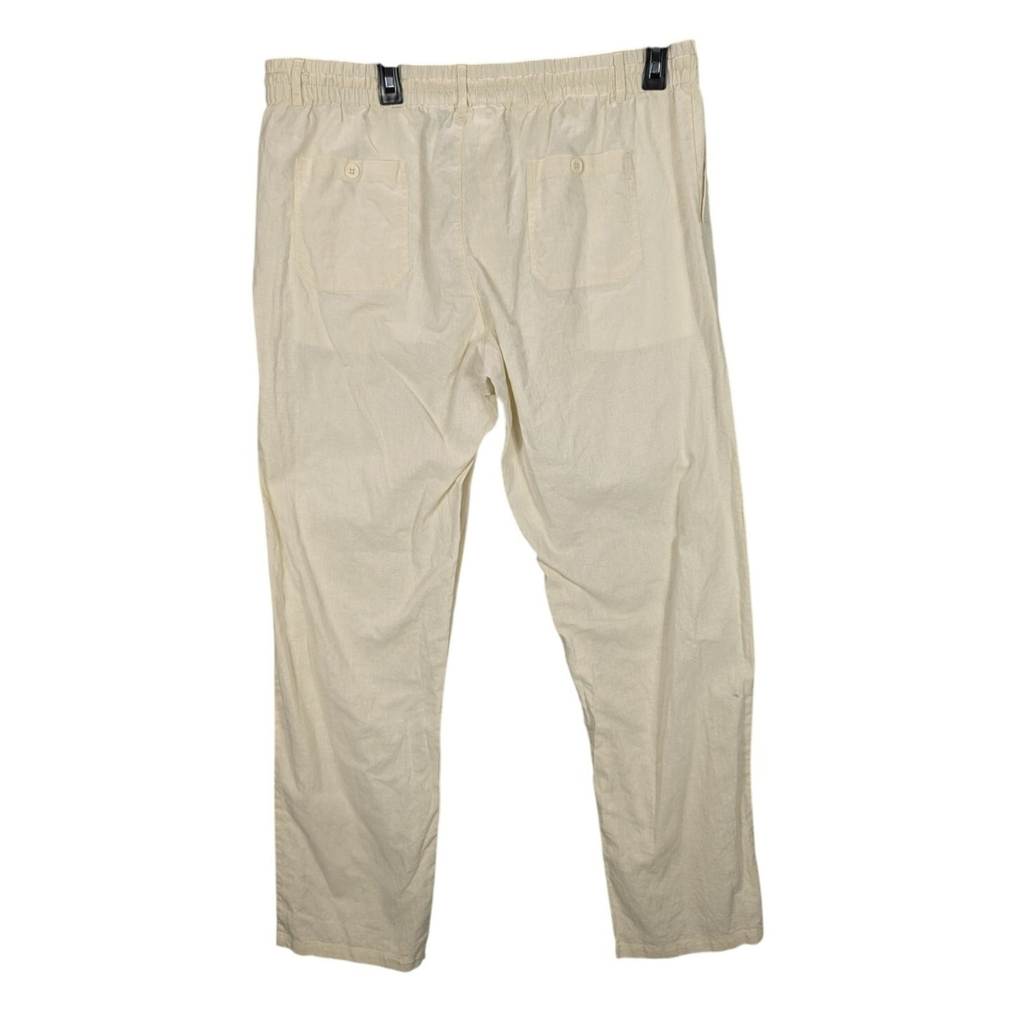 Hat and Beyond Pants Womens 2XL Linen Blend Natural color Preppy Career Beachy
