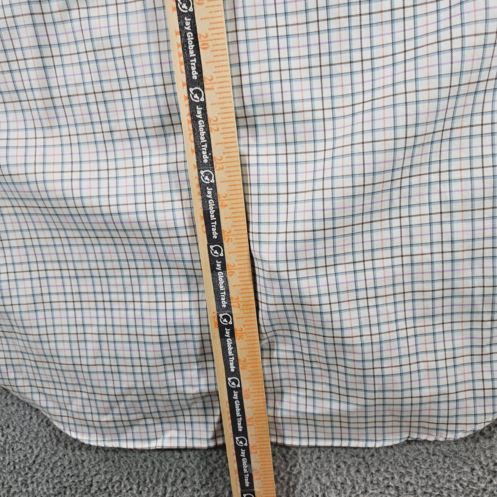 Lauren Ralph Lauren Mens 17.5 34/35 Classic Fit Stretch Non Iron Check Shirt
