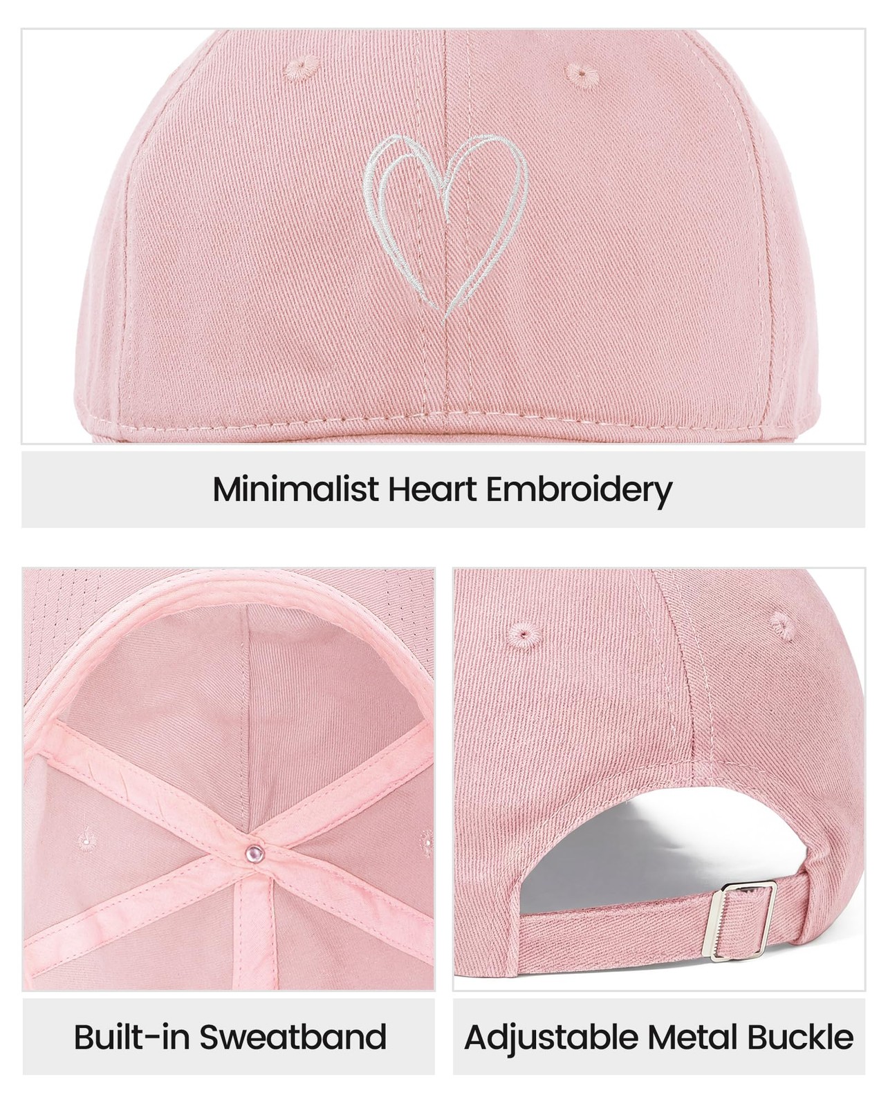 Womens Baseball Caps Pink Cute Baseball Caps for Women Men Trendy Adjustable …