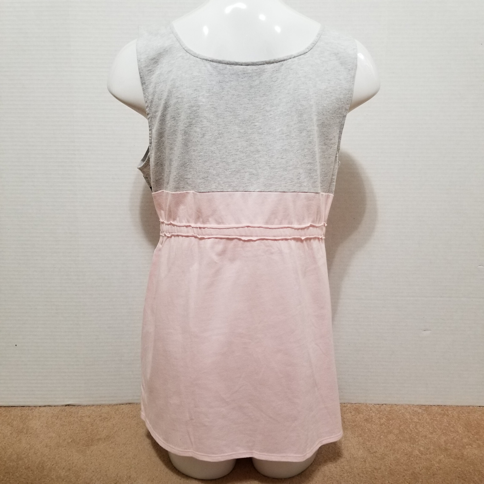 Simply Vera Vera Wang top Large tie front tank sleeveless colorblock