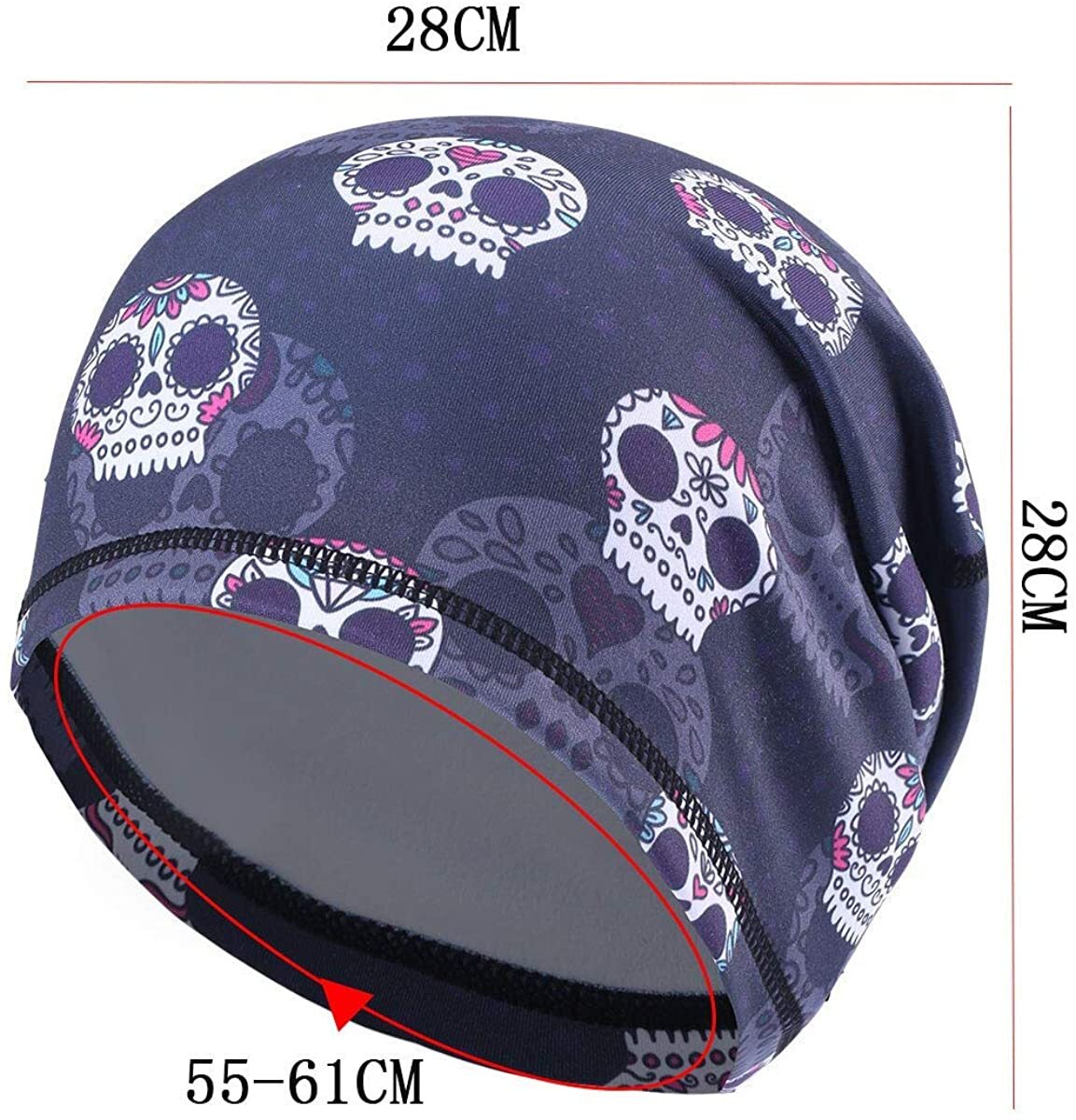 Winter Skull Caps Moisture Sweat Wicking Thin Fleece Hat Cycling Helmet Beanies