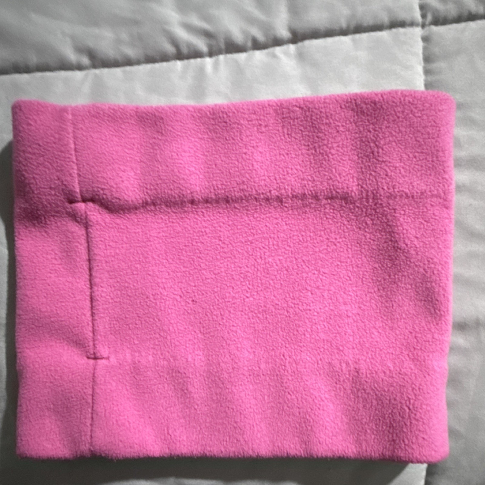 Lands’ End Pink Fleece Polyester Nanotex Scarf Wrap for Women Machine Washable