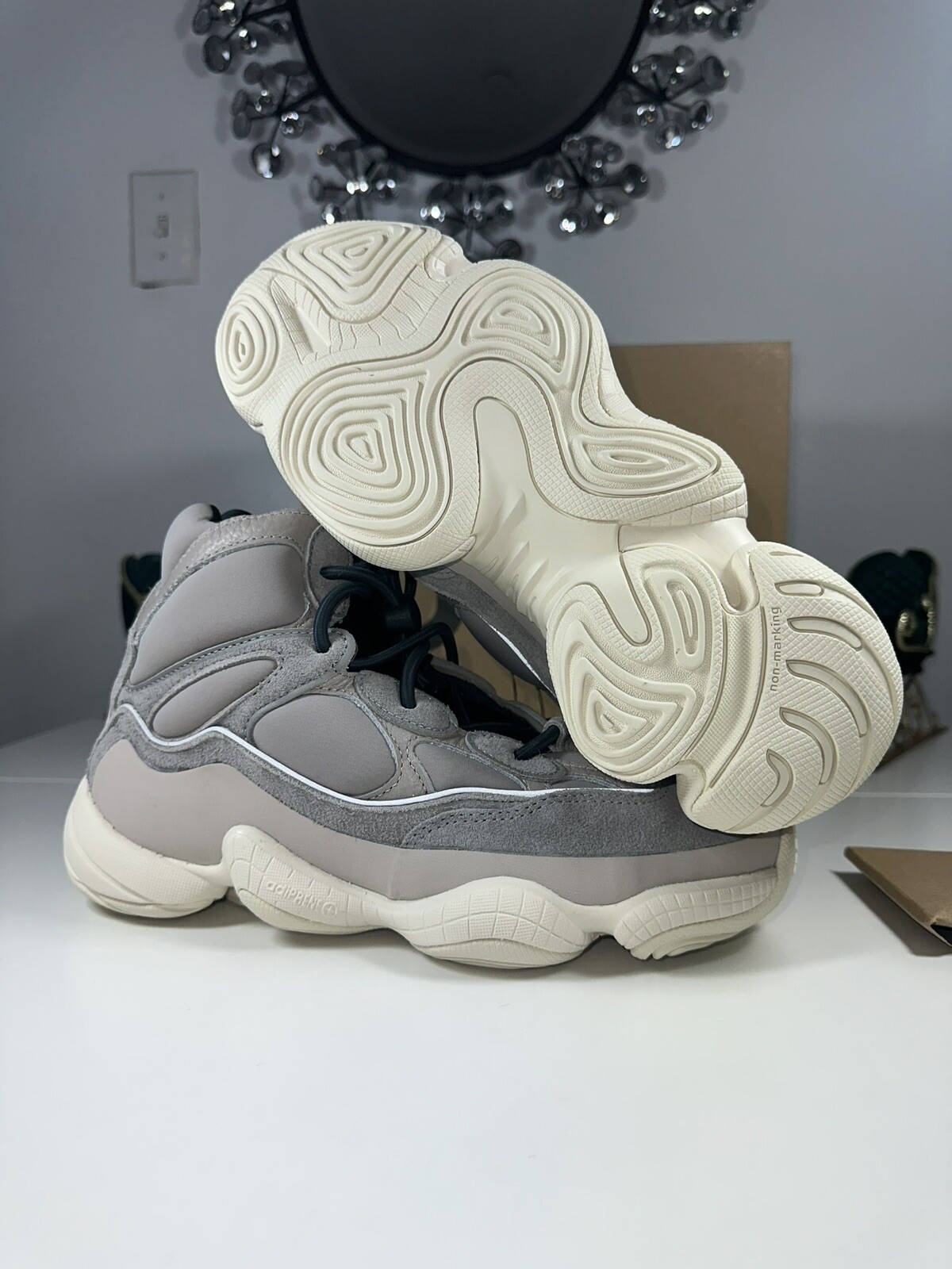 Size 4 – Yeezy 500 High Mist Stone GV7775