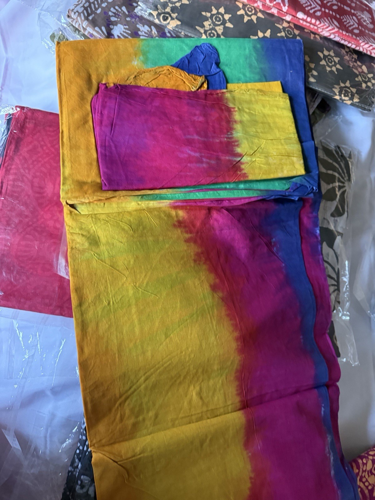 NEW 🆕, Cotton BATIK SAREE. ( Item#L3229 ) including blouse piece. Only $33