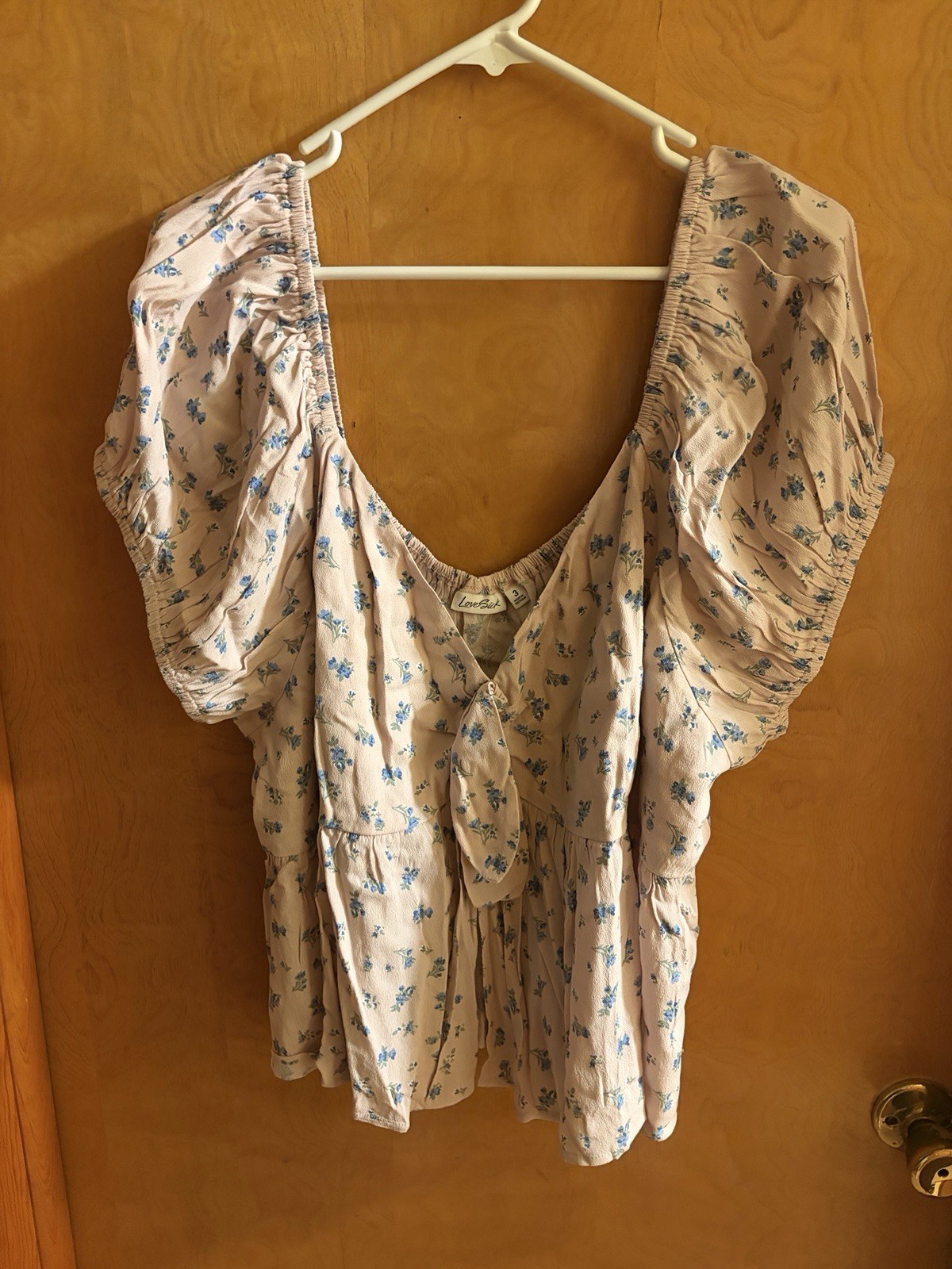 torrid Pink Floral Puff-Sleeve Tie-Front Peplum Top (Size 3) NEW WITH TAGS!