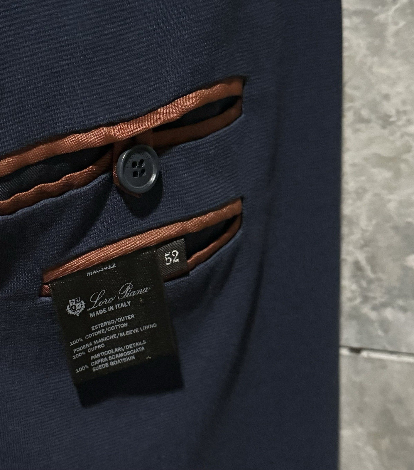 LORO PIANA ‘Sweater Jacket’ Lightweight Knit Cotton Jersey Piquè 52 IT $3250+