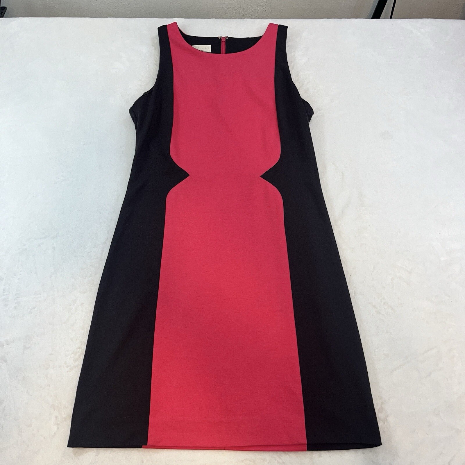 Britt Ryan Sheeth Dress Pink Gray Sleeveless Womans Sz 4 Body Contour Ponte Knit