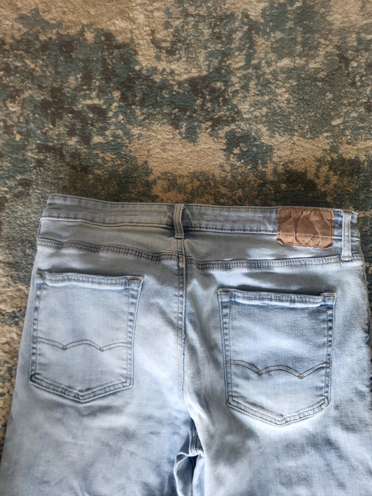 American Eagle FLEX Men’s Jeans 32×33 Flex Waist Slim Fit Light Blue Jeans