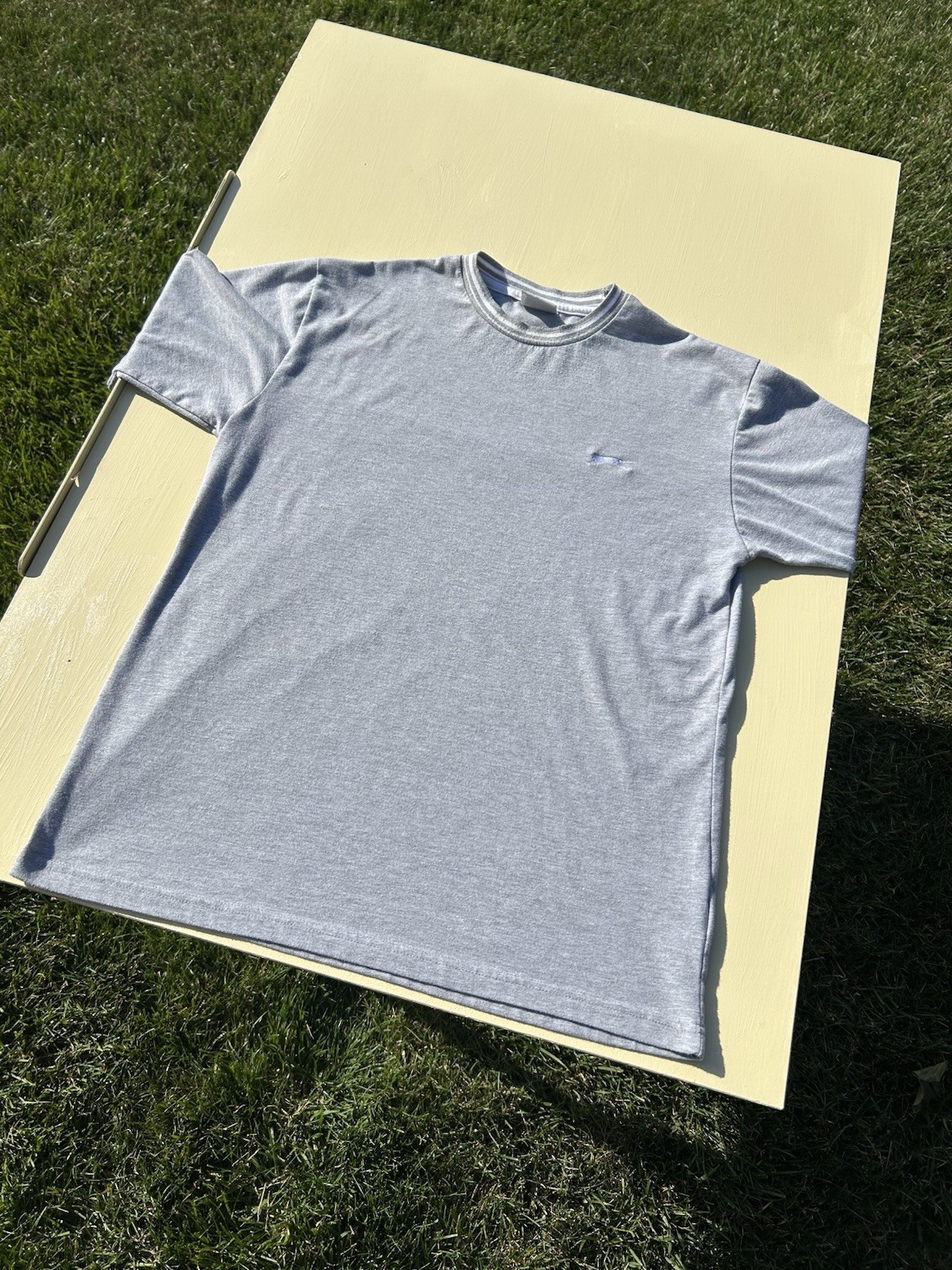 Slazenger Men’s L Gray Solid Embroidered Logo Crew Neck Short Sleeve T-Shirt