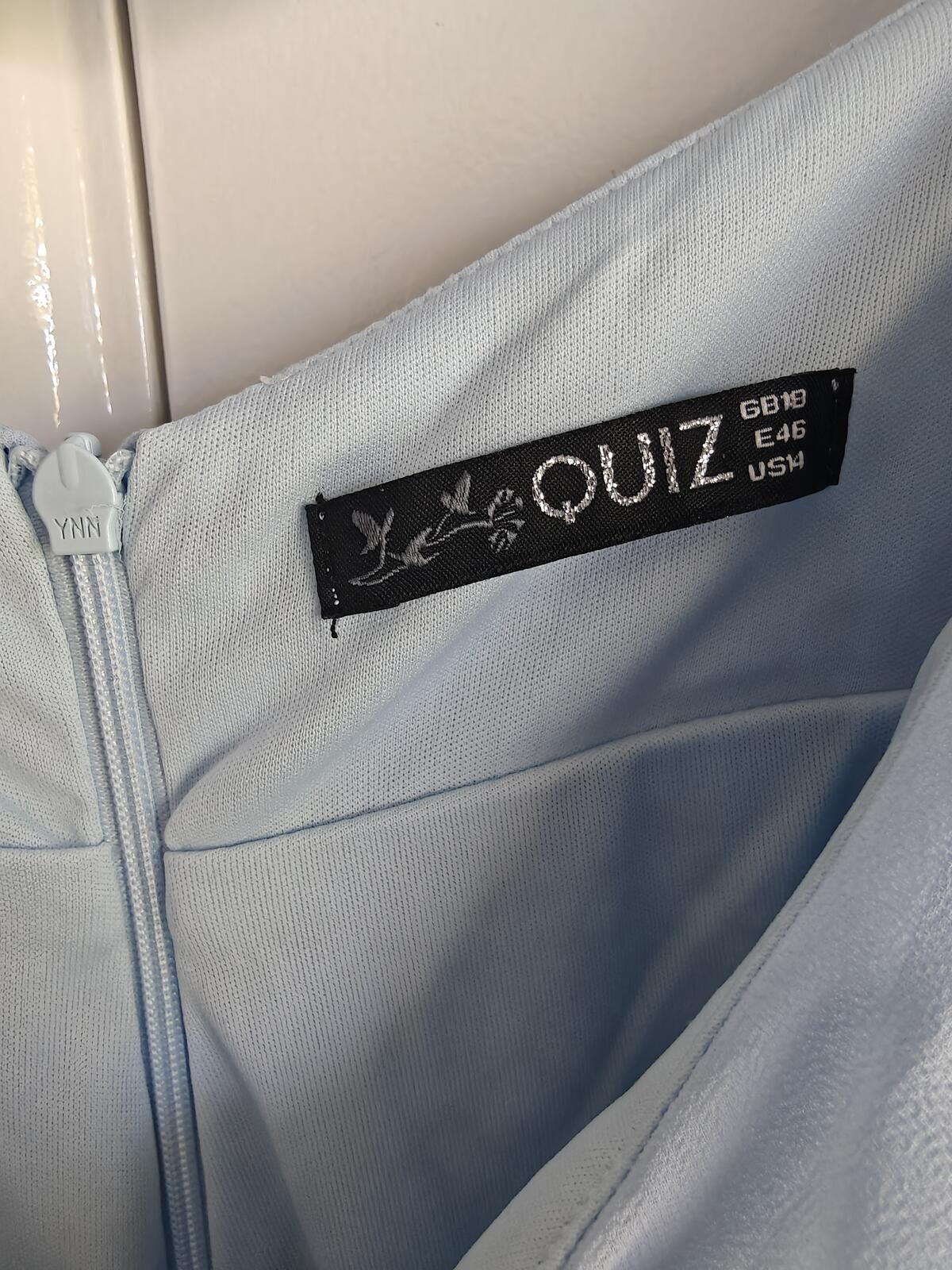 Quiz Light Blue Draped Jumpsuit size 18 – Prom Occasions Evening