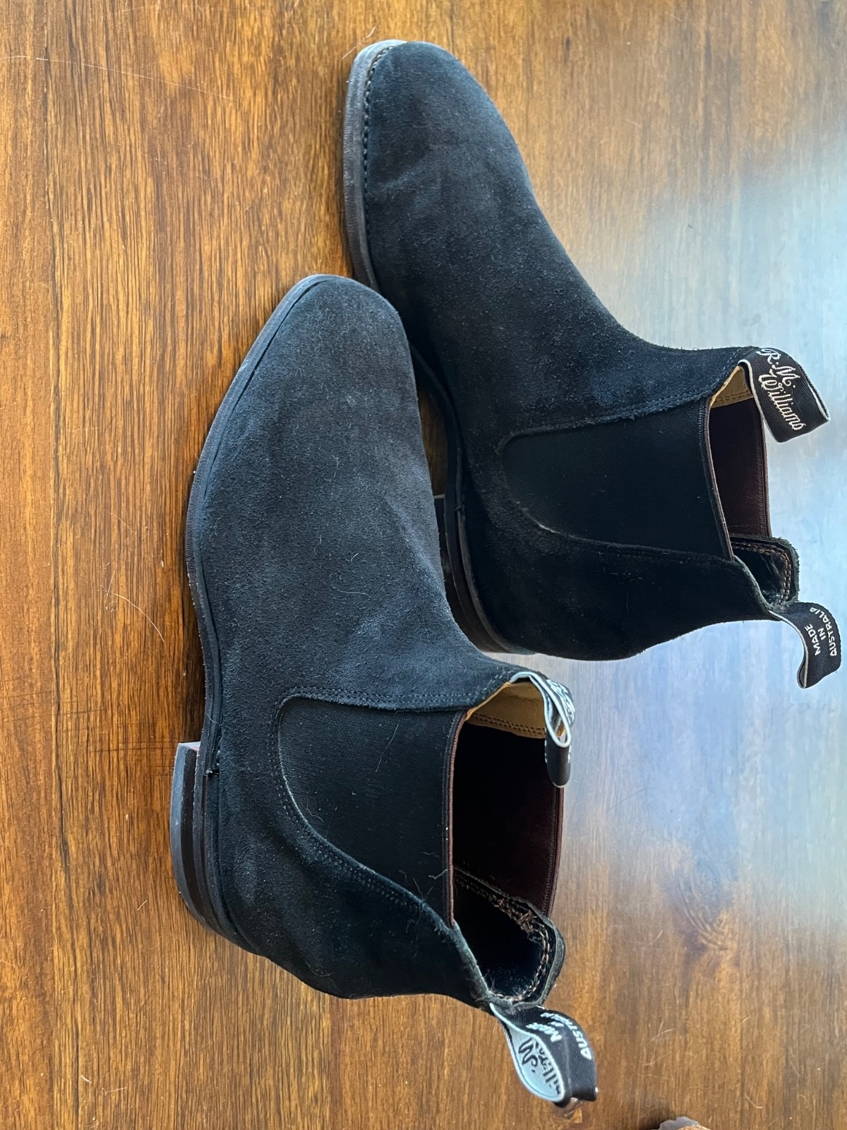 RM Williams Black Suede Craftsman Chelsea boot Sz: UK 7.5, US 8.5