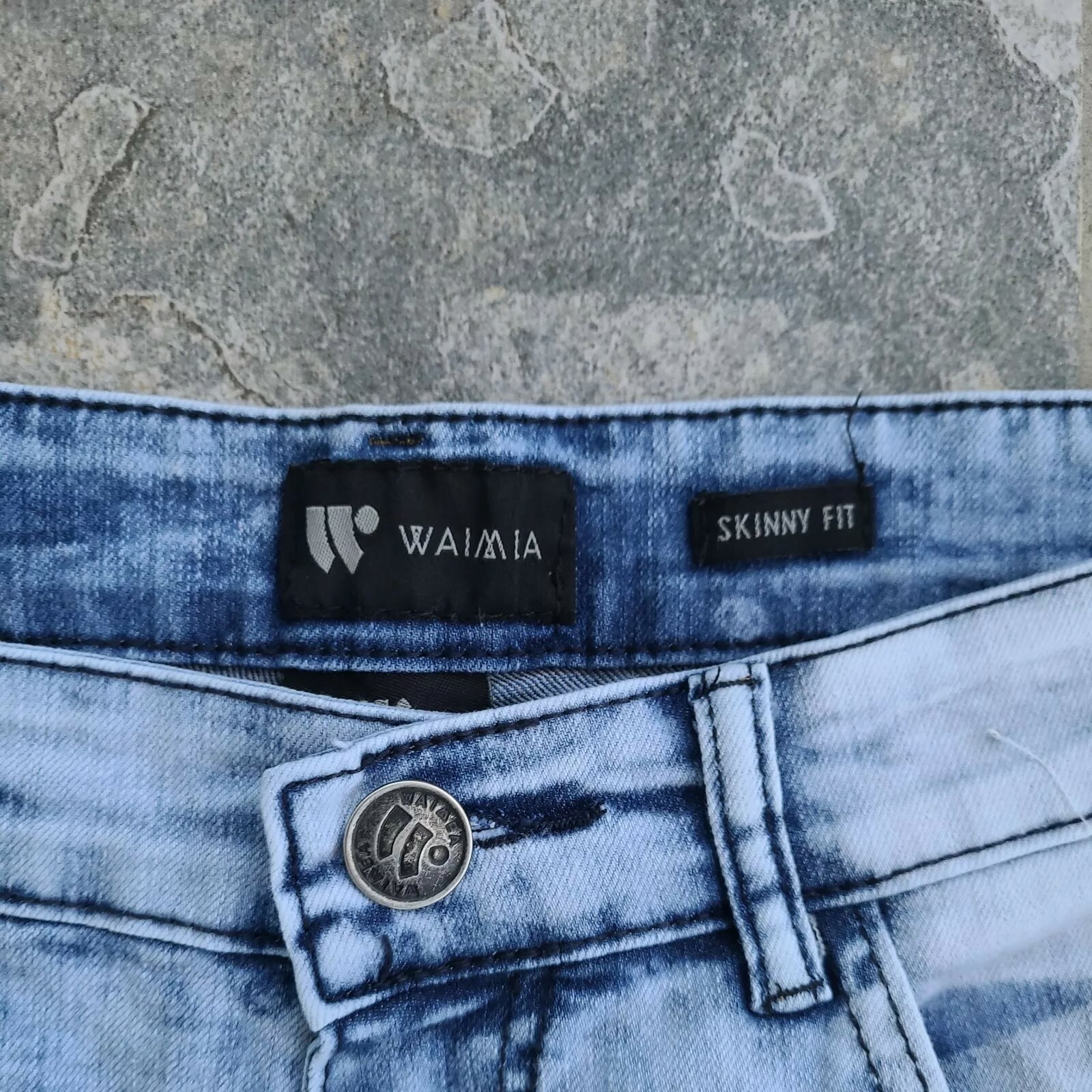 Waimea Skinny Fit Denim Jeans Men Tag Size 32×32 Actual Size 32×31 Distressed