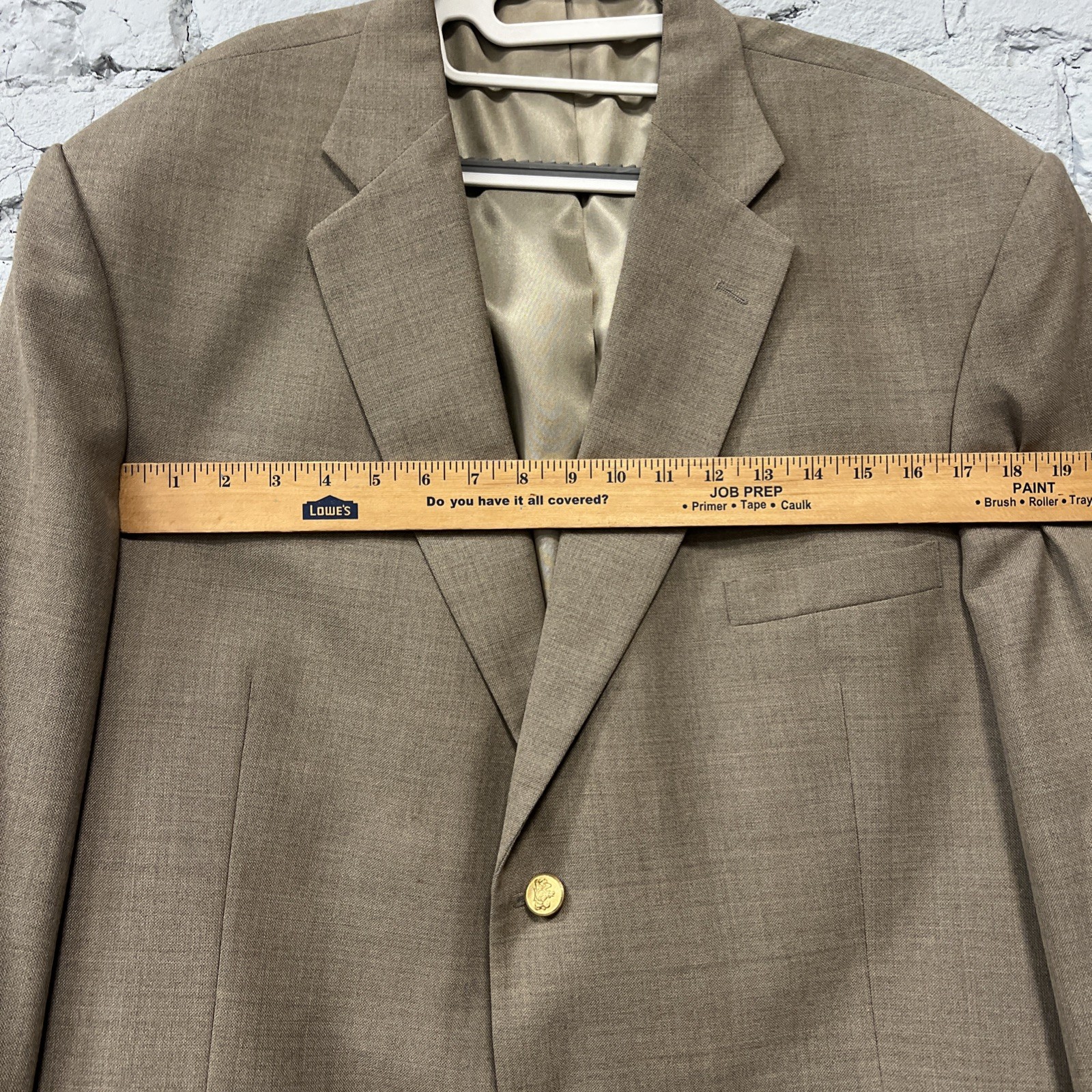 Stafford Jacket Men 48R Brown Tweed Blazer Sport Coat Polyester/Worsted Wool