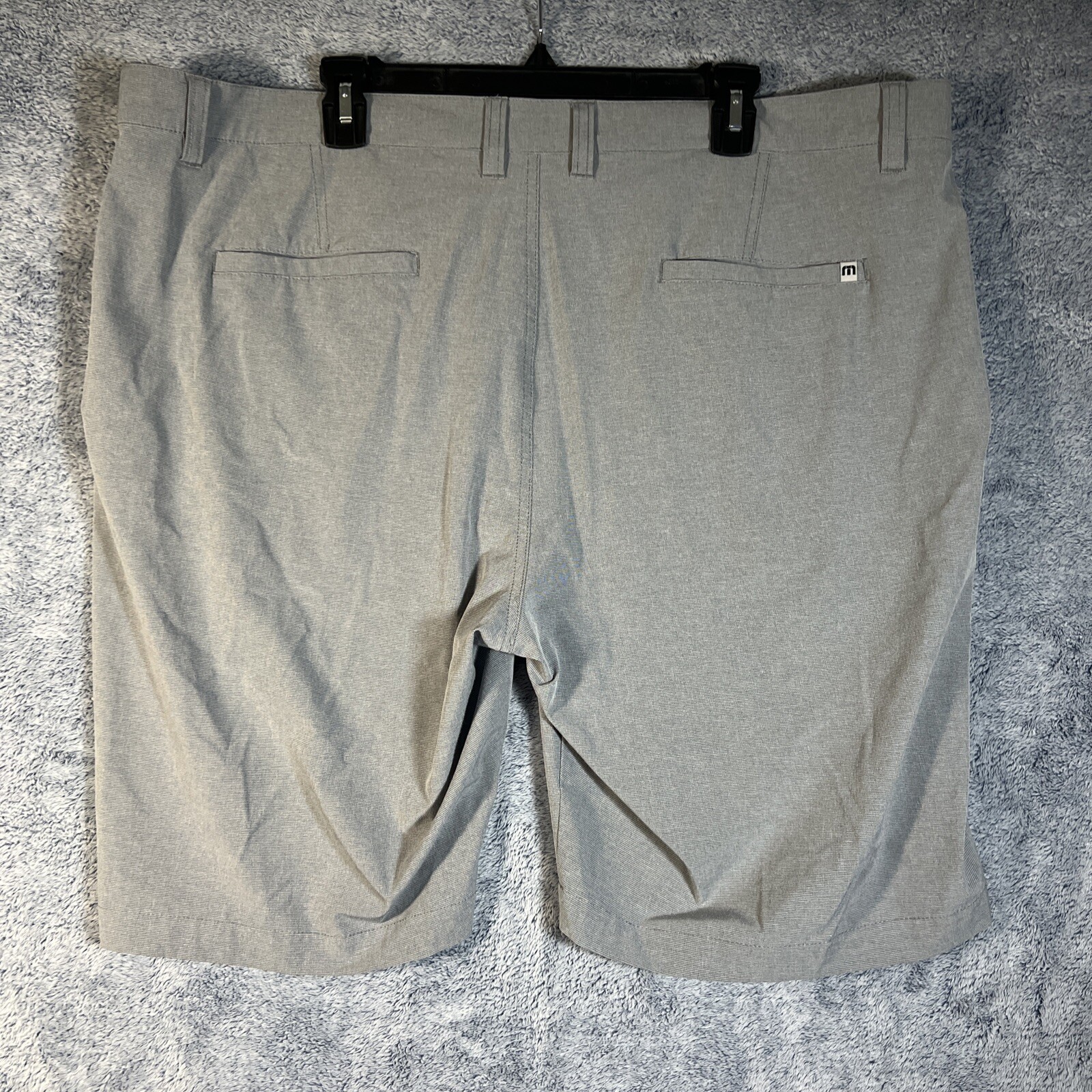 Travis Mathew Men’s Gray Golf Walking Bermuda Stretch Shorts Size 42 Pockets