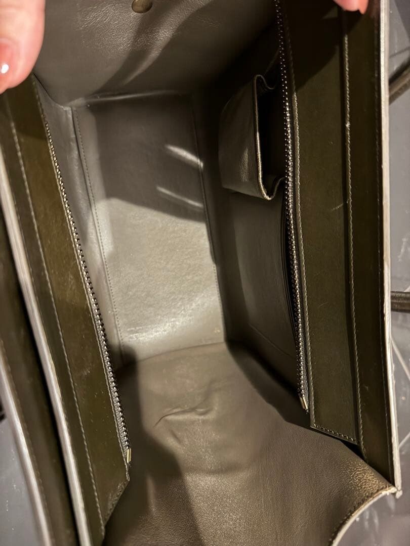 CELINE Handbag Leather Micro Shopper Authentic From Japan