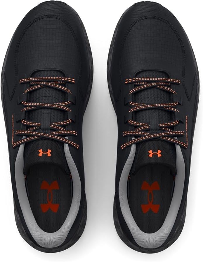 Under Armour Bandit Trail 3 Men’s Trail Running Shoes, Black/Black/Orange Blast,