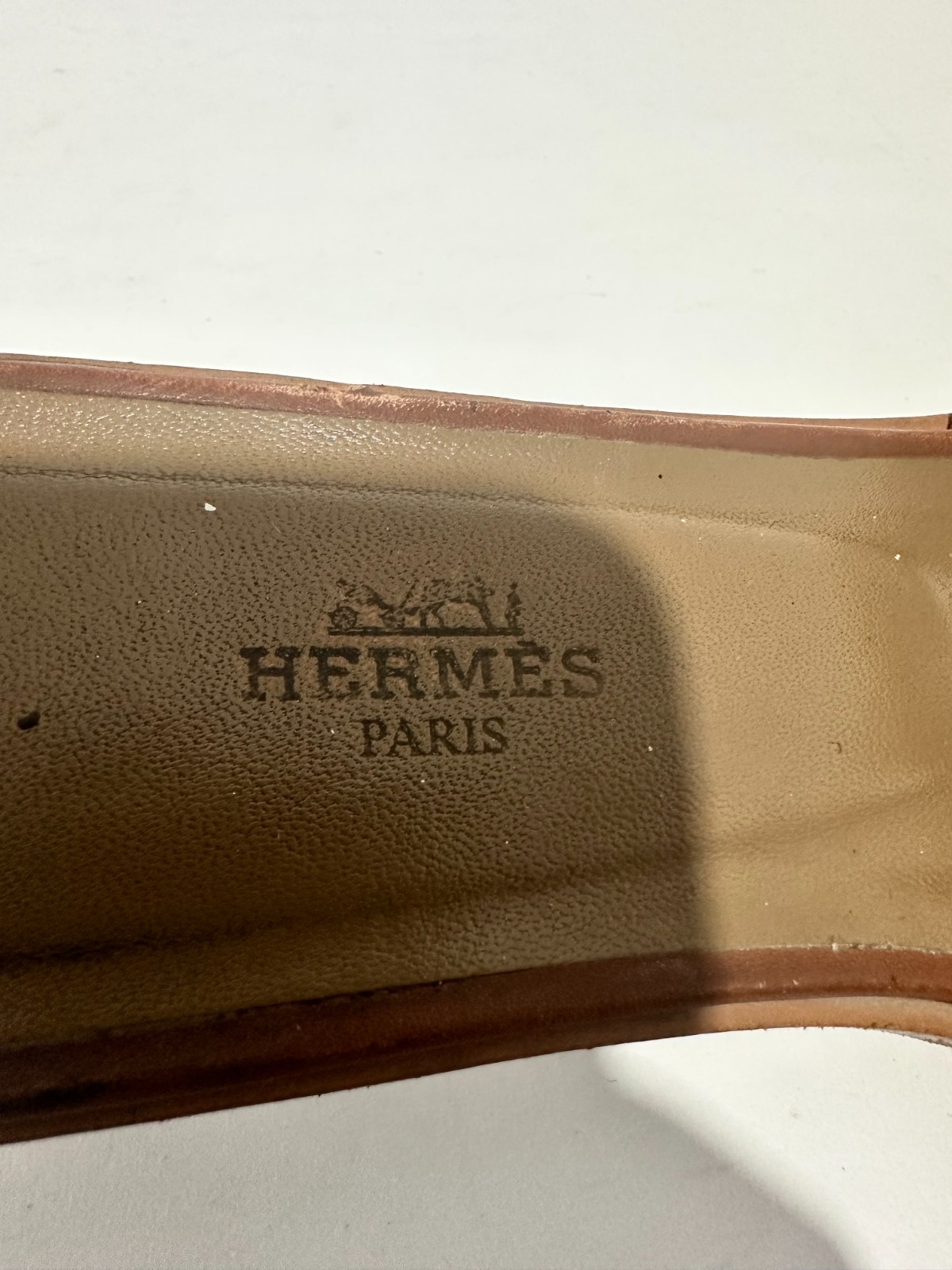 Hermes Epsom Oran Sandals Size 40 EU/ 10 US/ 7 UK Brown