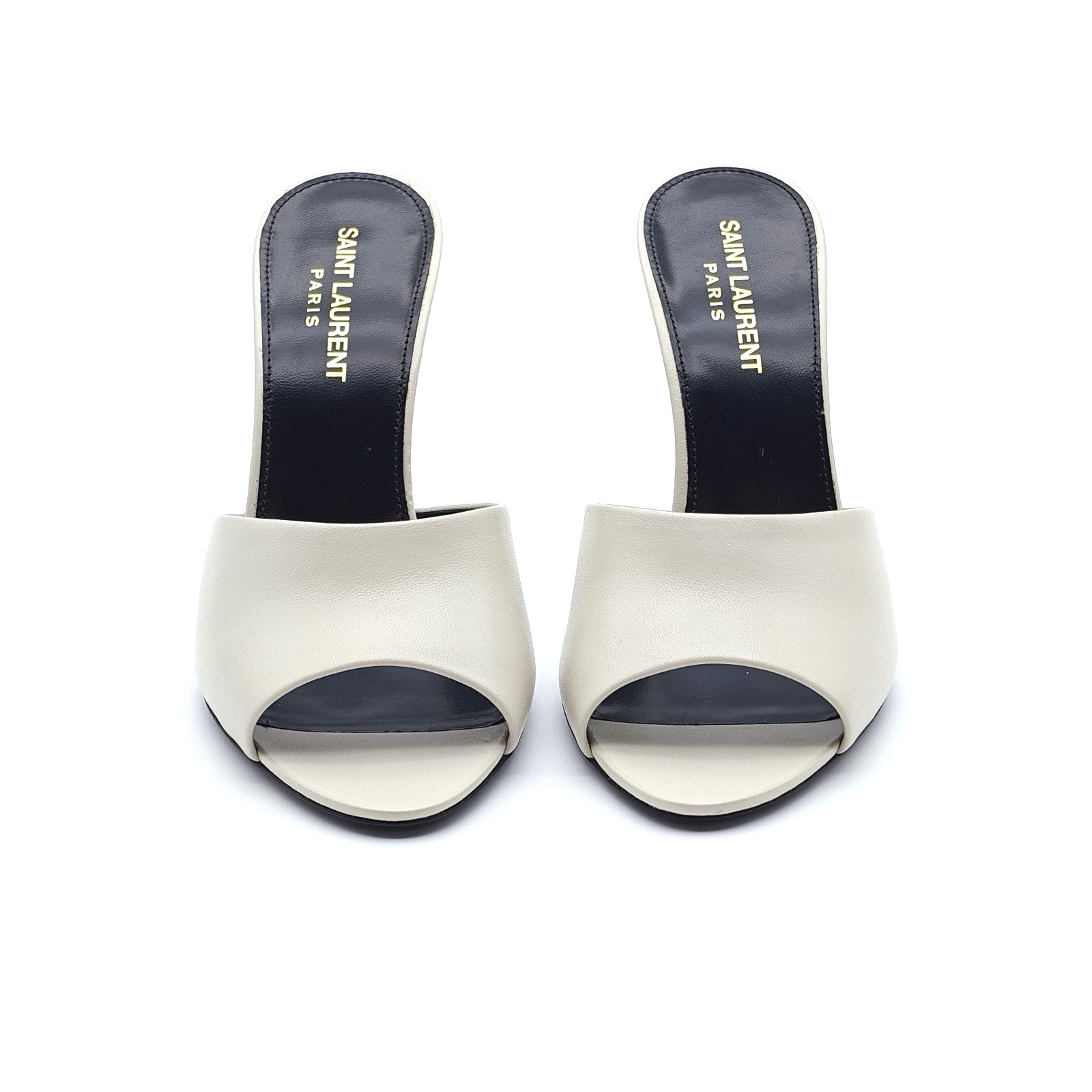 Saint Laurent LA 16 Mules Pumps White UK 4 US 7 EU 37 17084