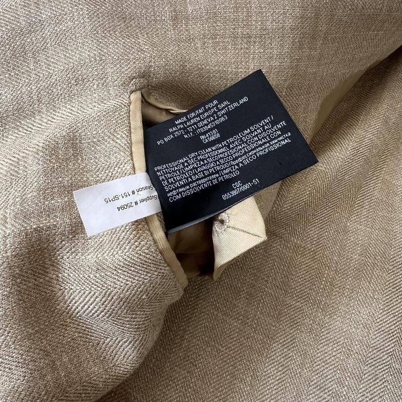 Men Ralph Lauren Beige Linen Silk Blazer 40 /L/