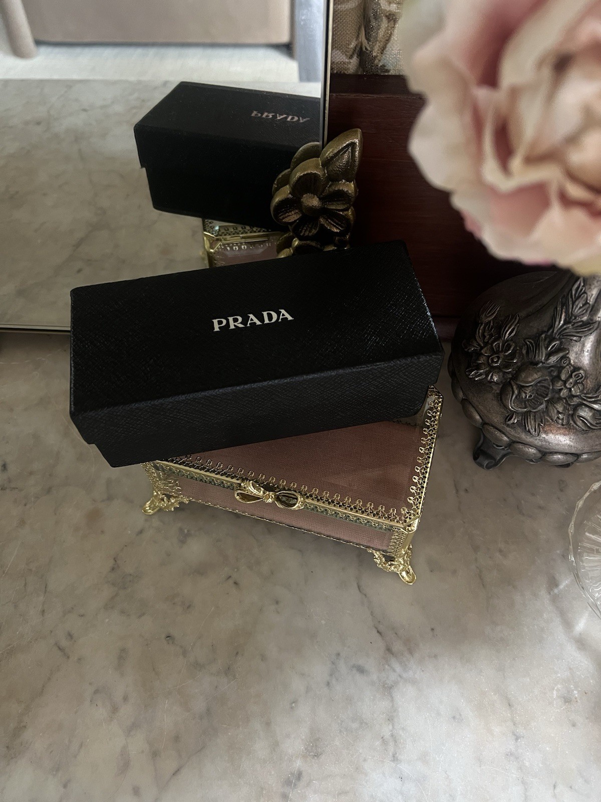 PRADA SPRC08L 17N Tortoise Shell Cat Eye Sunglasses Brown Tinted Lens UV400