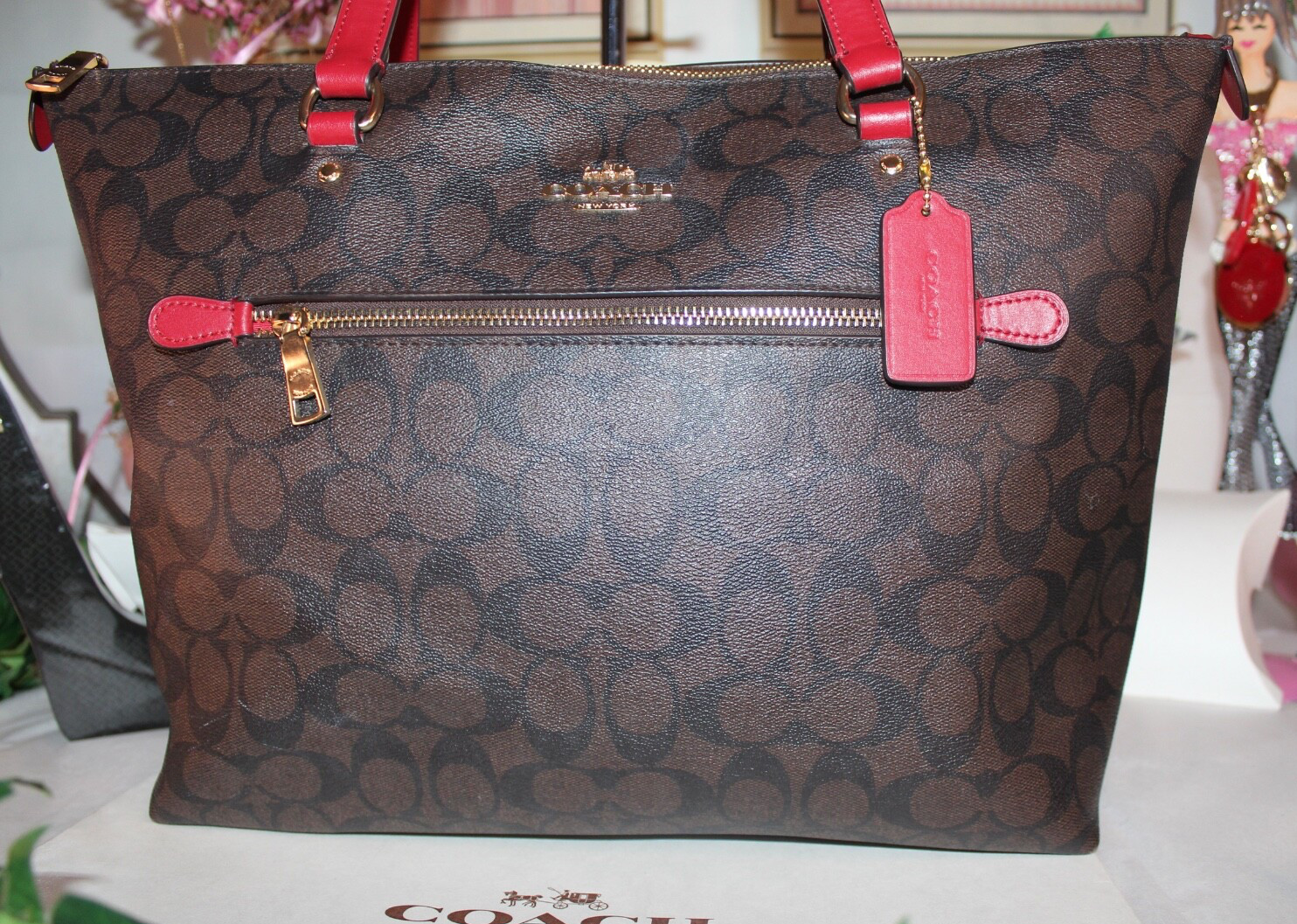 COUTURE COACH LARGE CC MONOGRAM TOTE BAG!