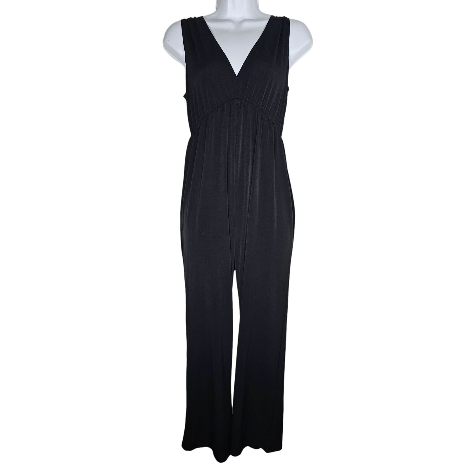 BCBGeneration Black Sleeveless Jumpsuit XS Polyester Spandex Blend MSRP $88