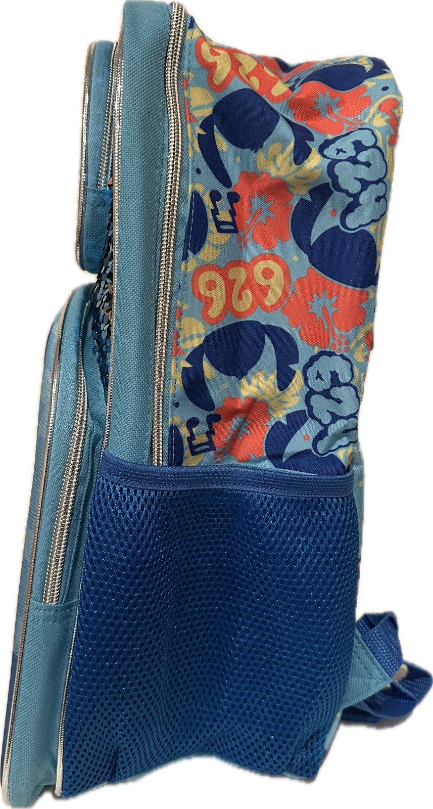 Large Backpack – Disney – Lilo & Stitch Hawaii Blue 3D Pop-up 16″ School Bag NEW