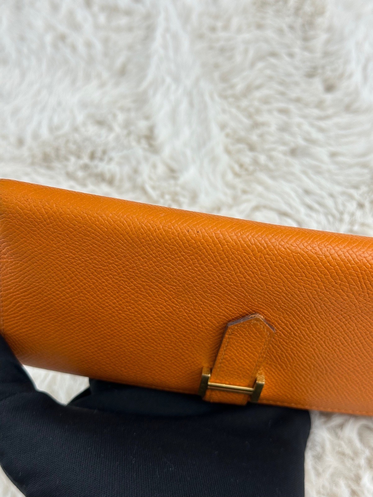 Hermes Pre-Owned Authentic Long Wallet Length 17 cm, width 1 cm, height 9 cm