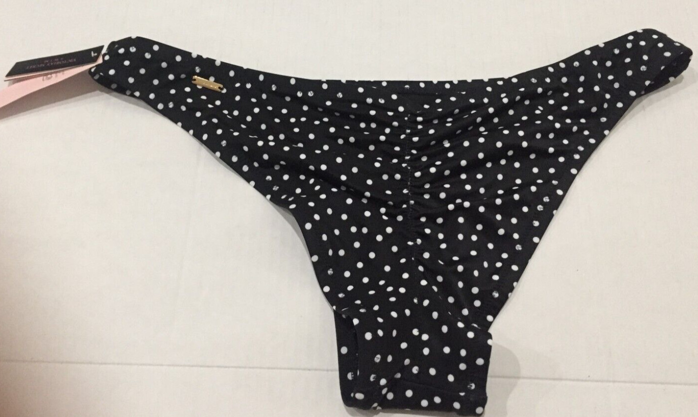 Victoria’s Secret VS Zuma Itsy Ruched Back Bikini Swim Bottom Polka Dot L