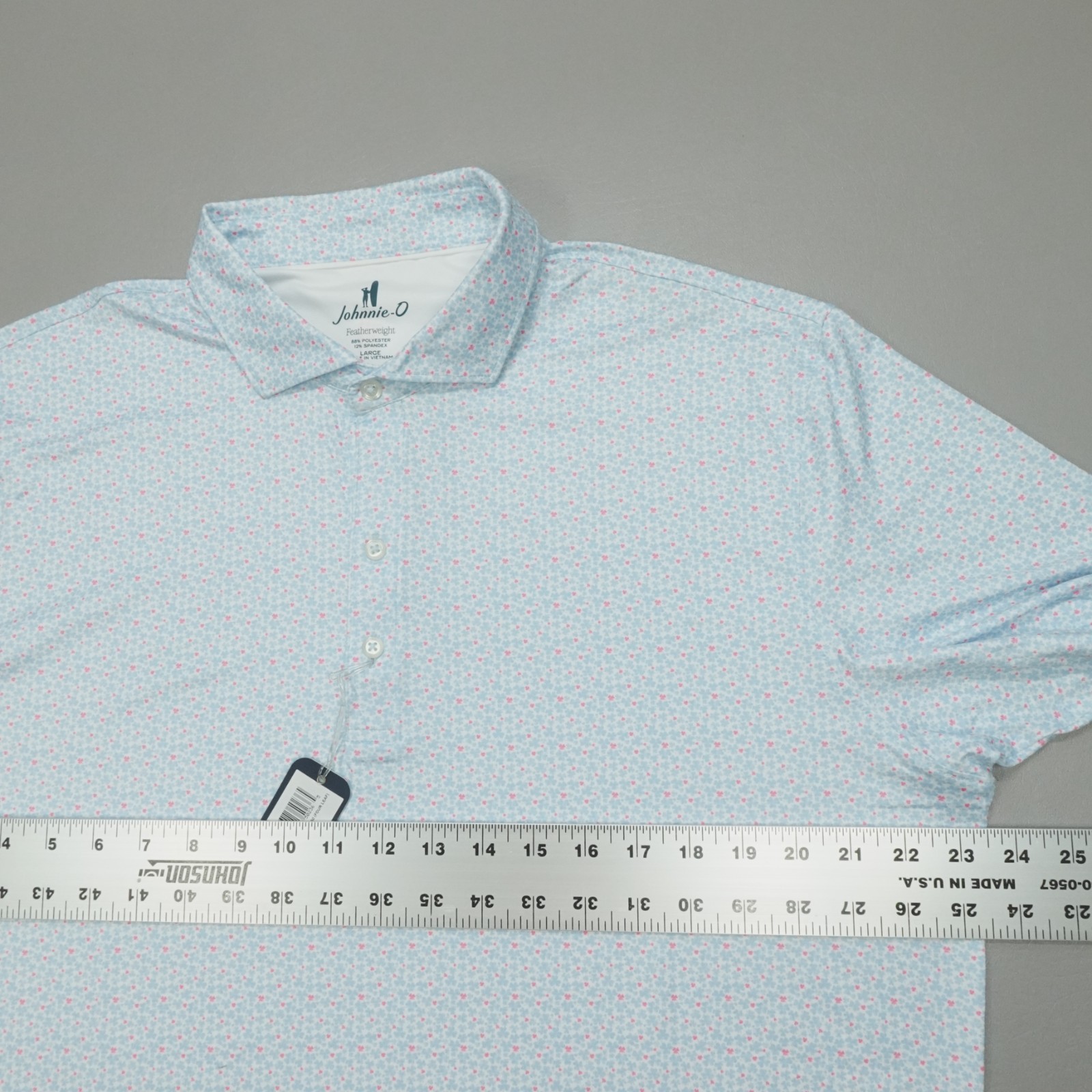 Johnnie-O Men’s Kona Four Leaf Clover Featherweight Golf Polo NWT $110