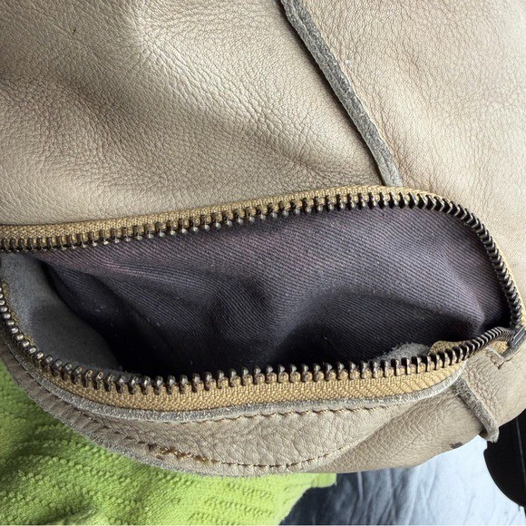 Cut N Paste beau taupe Distressed Genuine Leather Backpack purse
