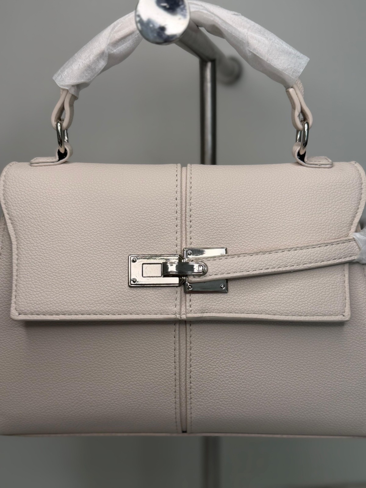 Structured Top Handle Bag, Women Elegant Satchel Purse, Mini Handbag with Strap