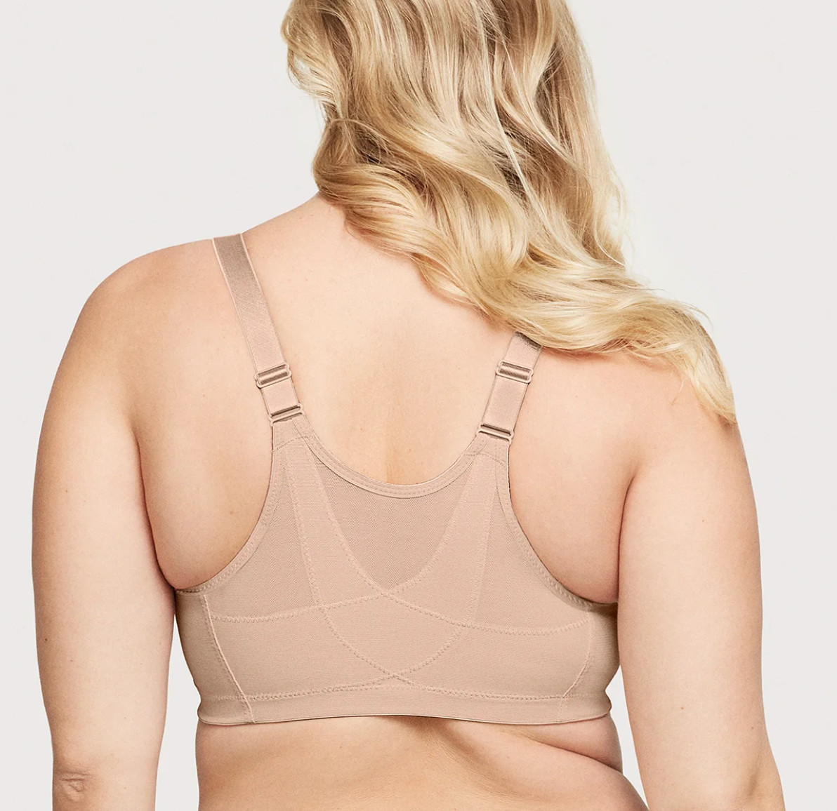 Glamorise 36D MagicLift Front Closure Posture Back Bra 1265 Cafe