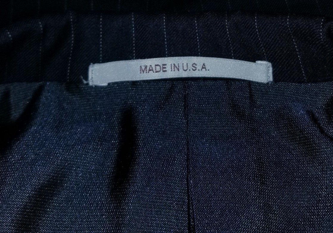 Hickey Freeman Milburn 44S Navy Pinstripe Wool 2pc Suit Jacket Pants W40 X L29