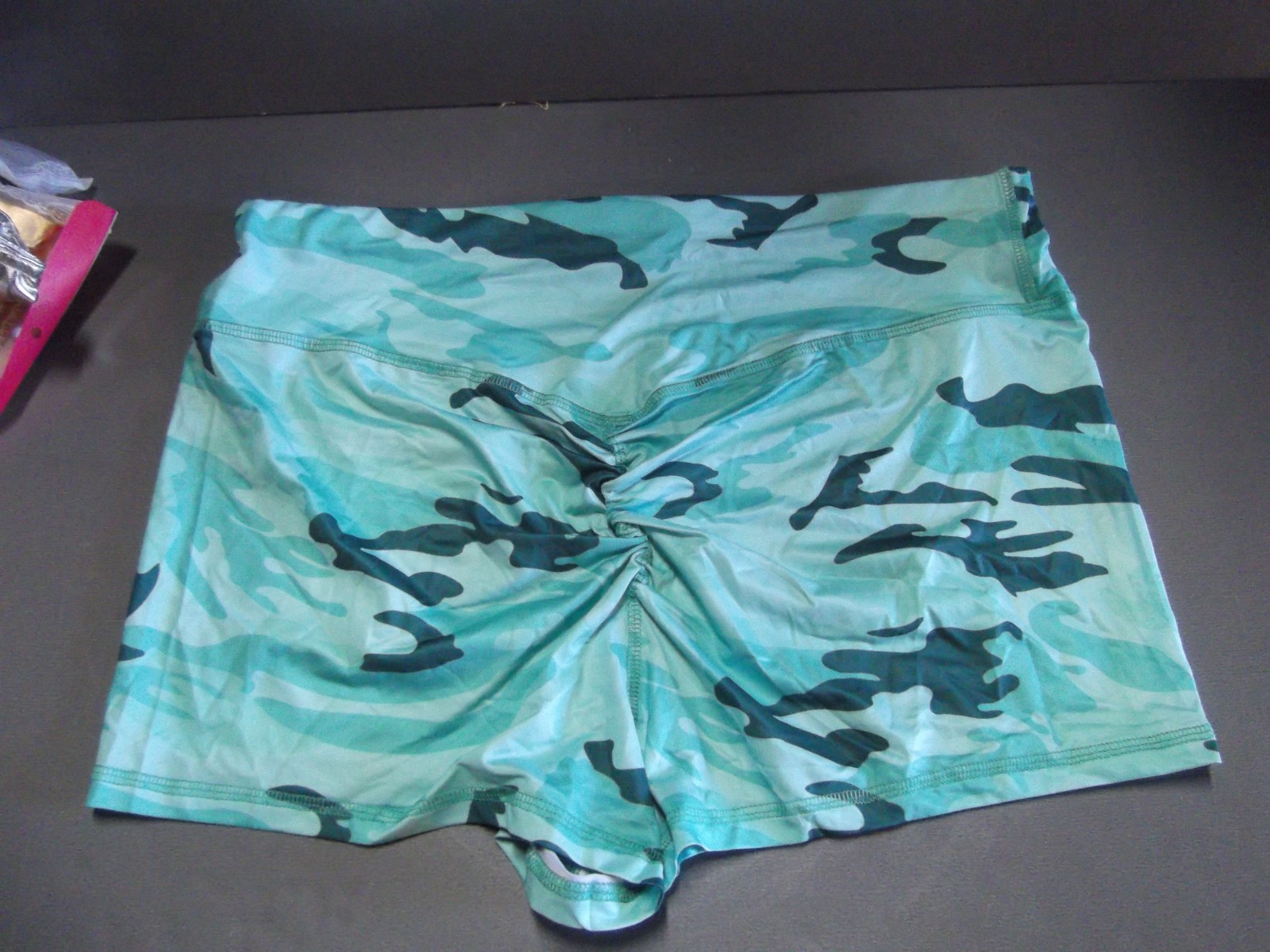 Super Cute Womans Shorts Green Ocean Waves 5x Large
