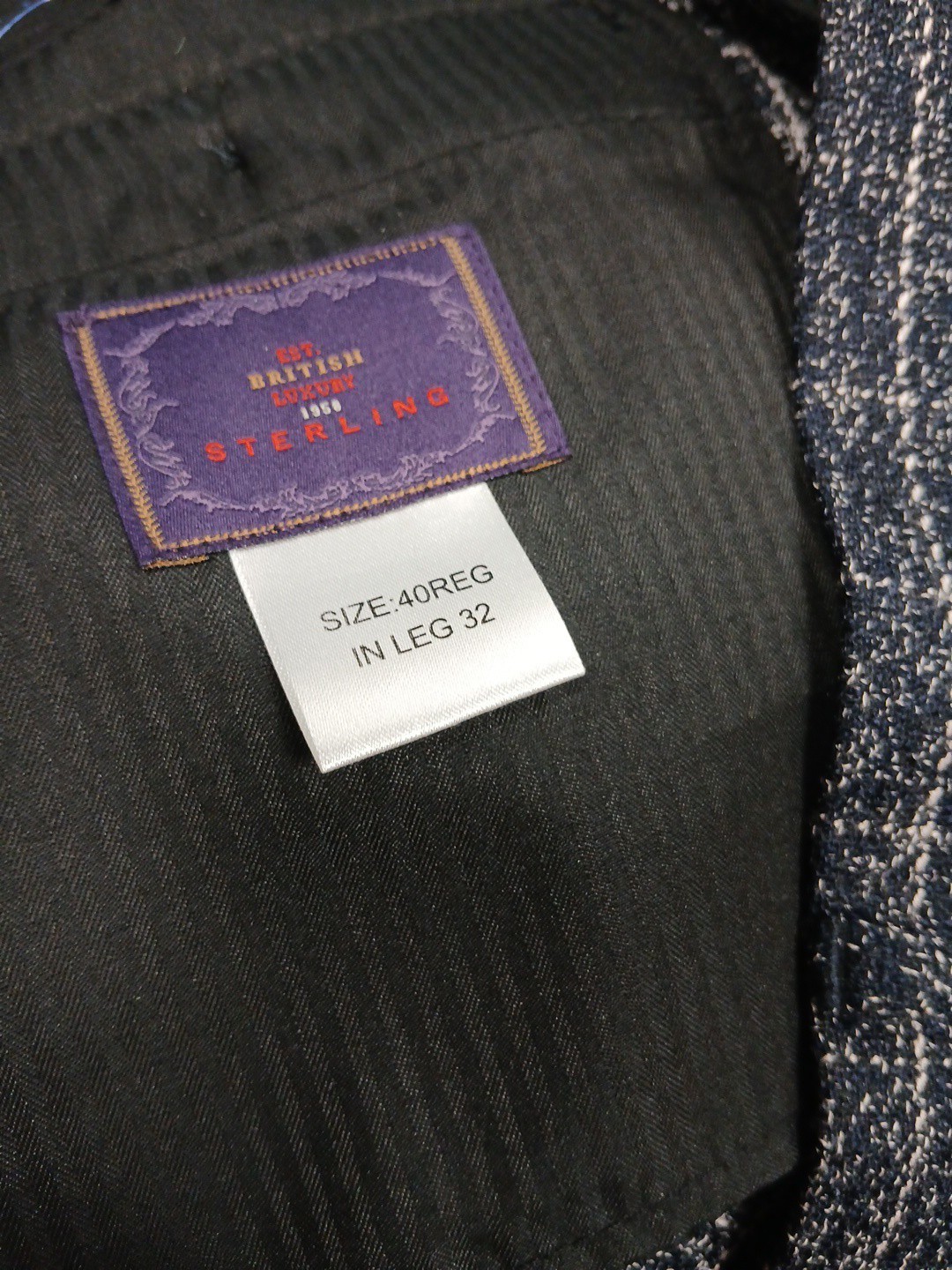 Luxury Sterling Black Cream Smart Checked 3 Piece Suit 46″ Chest 40″ Waist R1