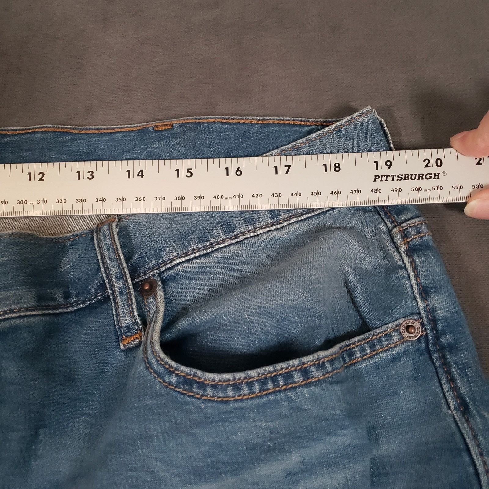 Old Navy Bootcut Jeans Mens 40×30 Light Wash Built-In Flex Denim